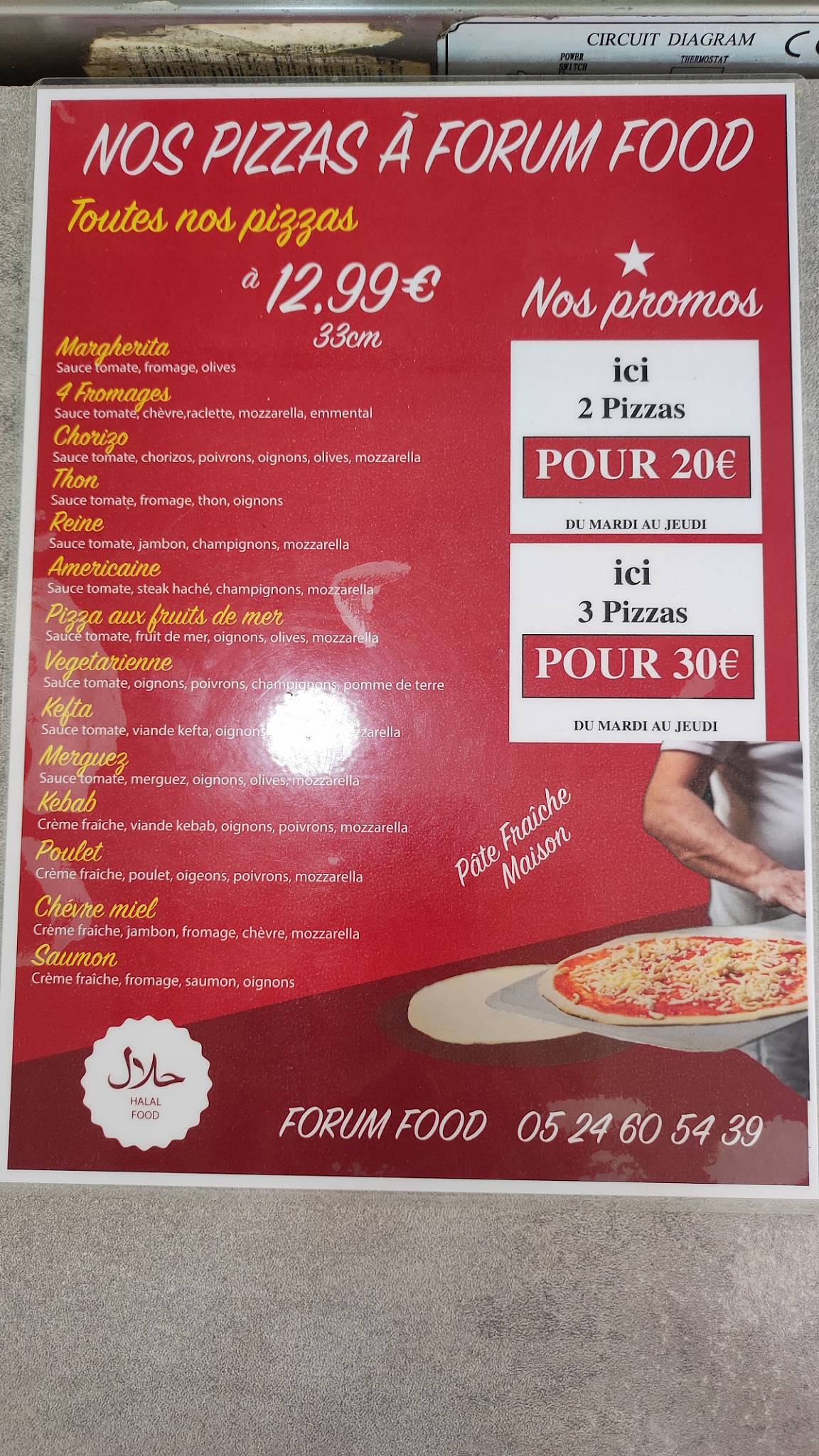 Menu de Forum Food