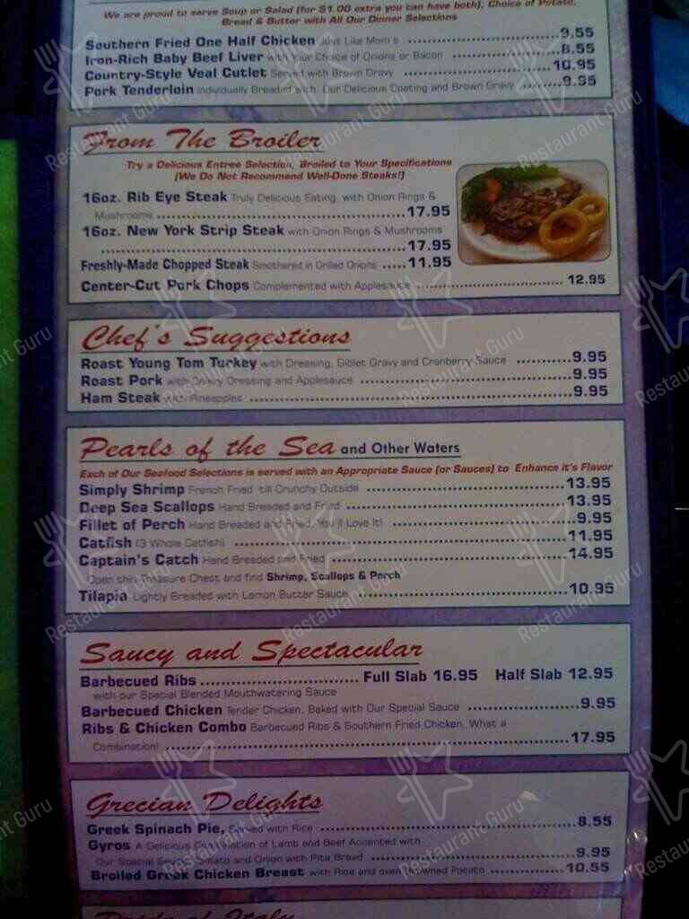 Menu at Four Seasons Family Restaurant, Greenwood, N State Rd 135