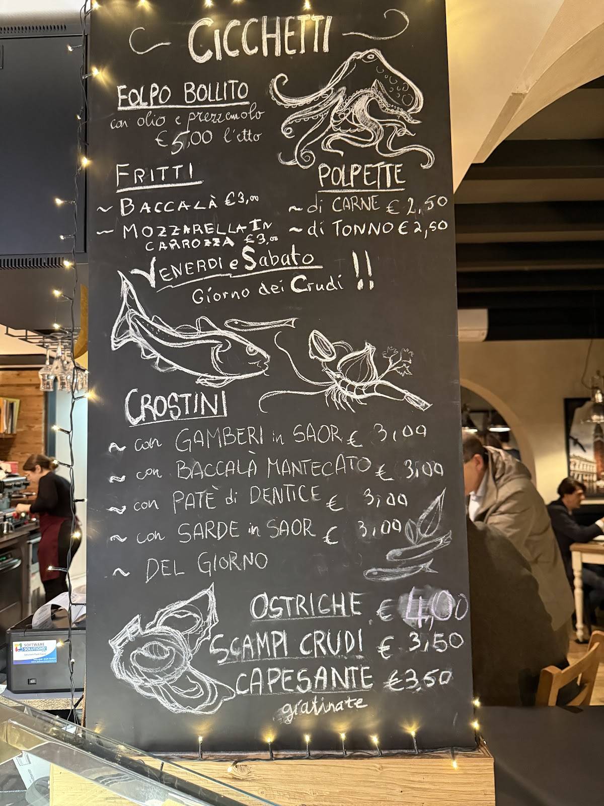 Menu di Frascoli Bacaro / Cicchetteria Veneziana a Padova 