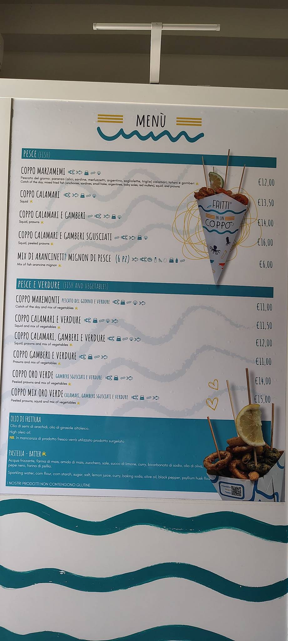 Menu di Fritti in un Coppo #Ristorante Anche Senza Glutine Marzamemi #Menu di Pesce - Carne - Vegetariano #Take Away 