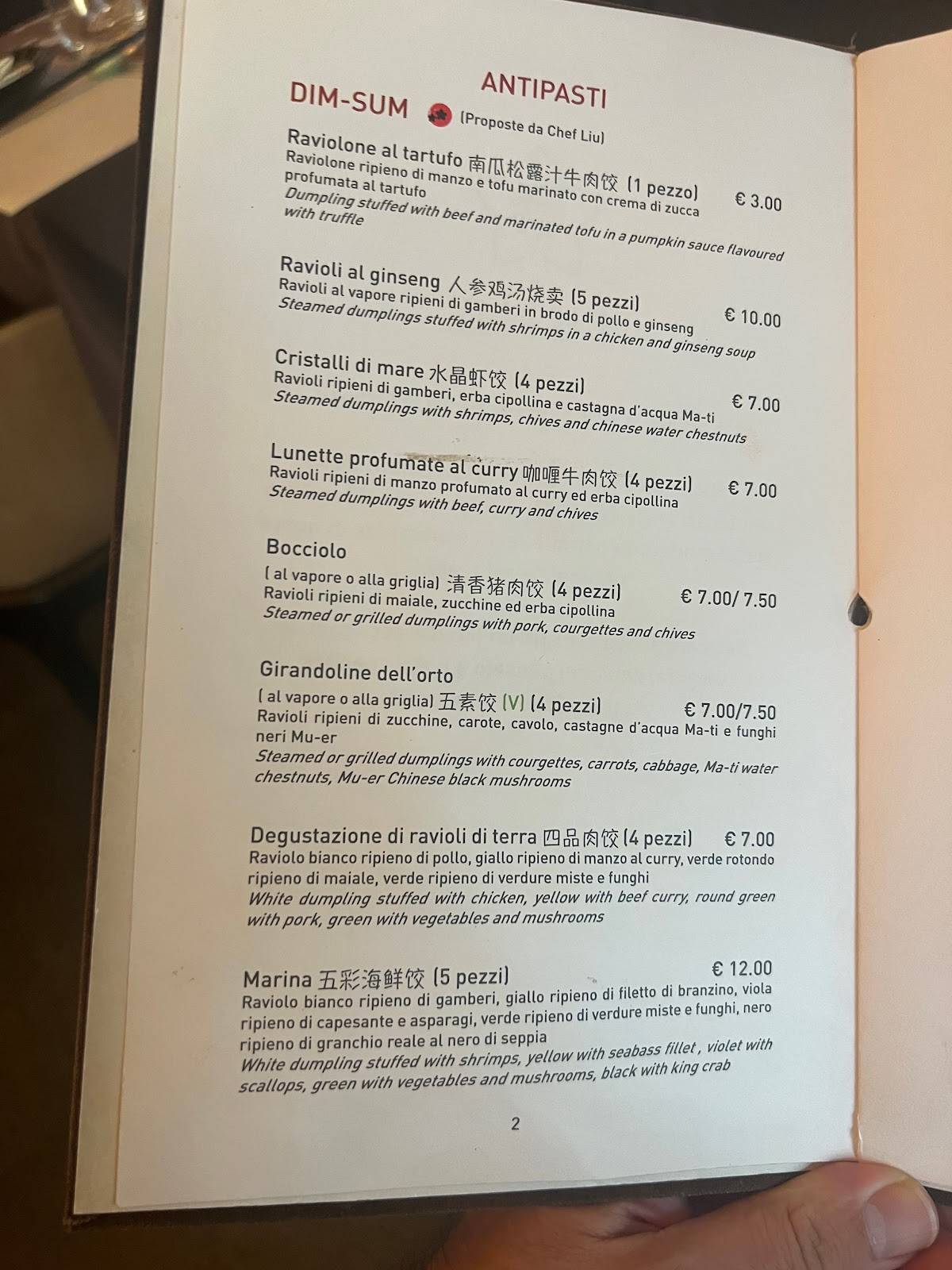 Menu di Fulin – Luxury Chinese Experience 
