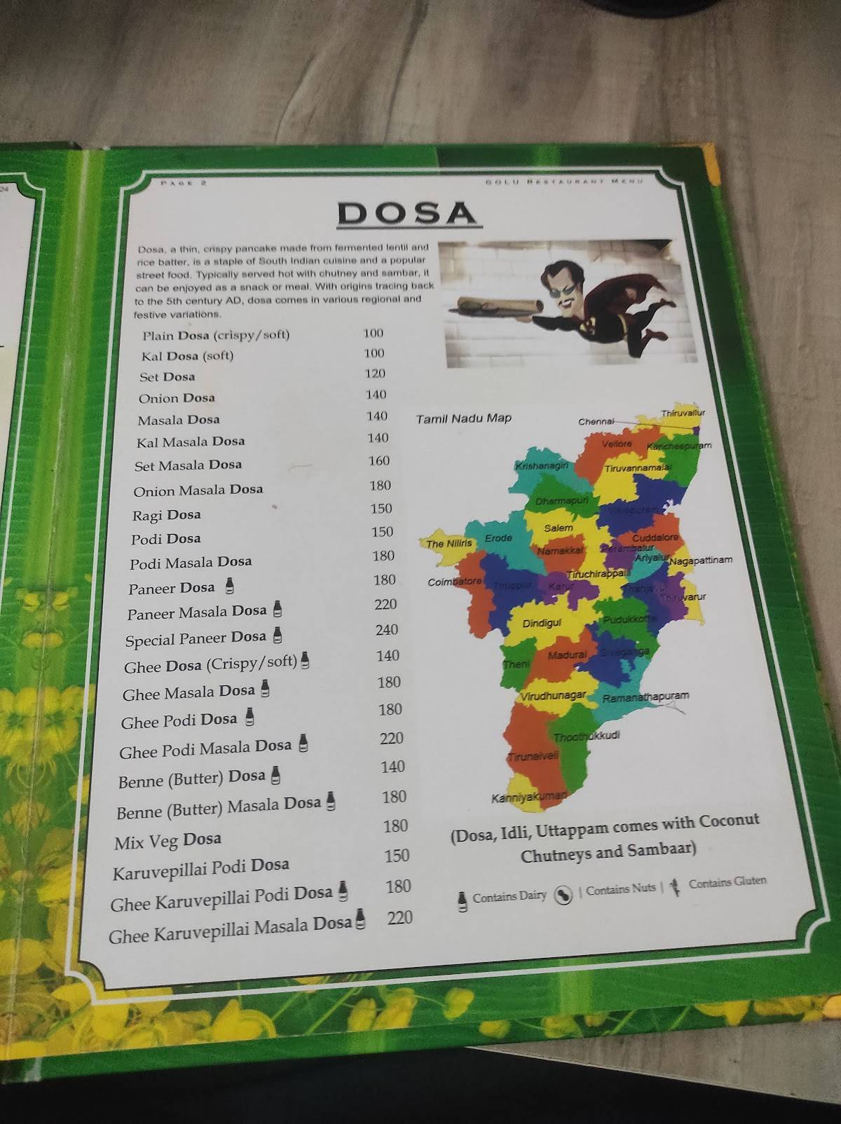 GOLU restaurant - South Indian Delicacy & Coffee Spot—a unit of SHAKH of Rishi'Kesh menu