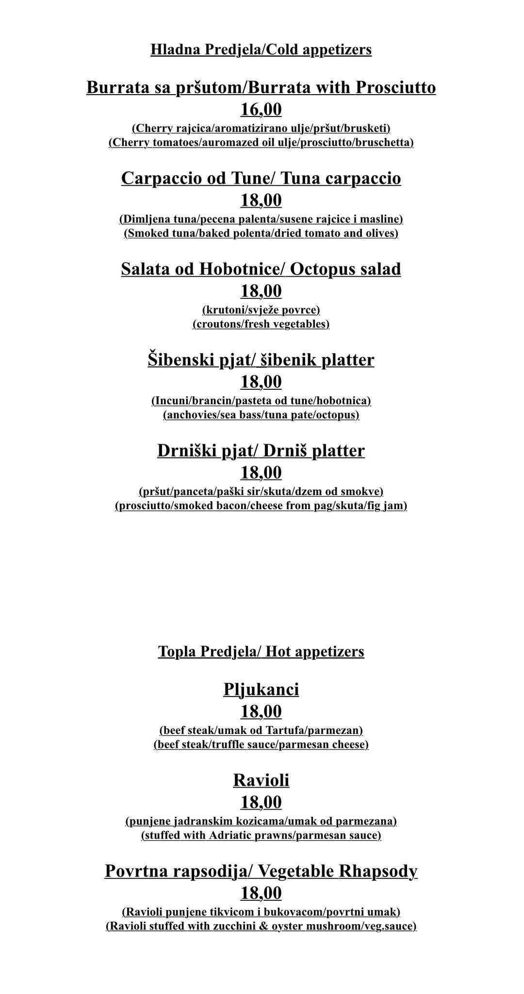 Menu di Il-palazzo Galbiani 
