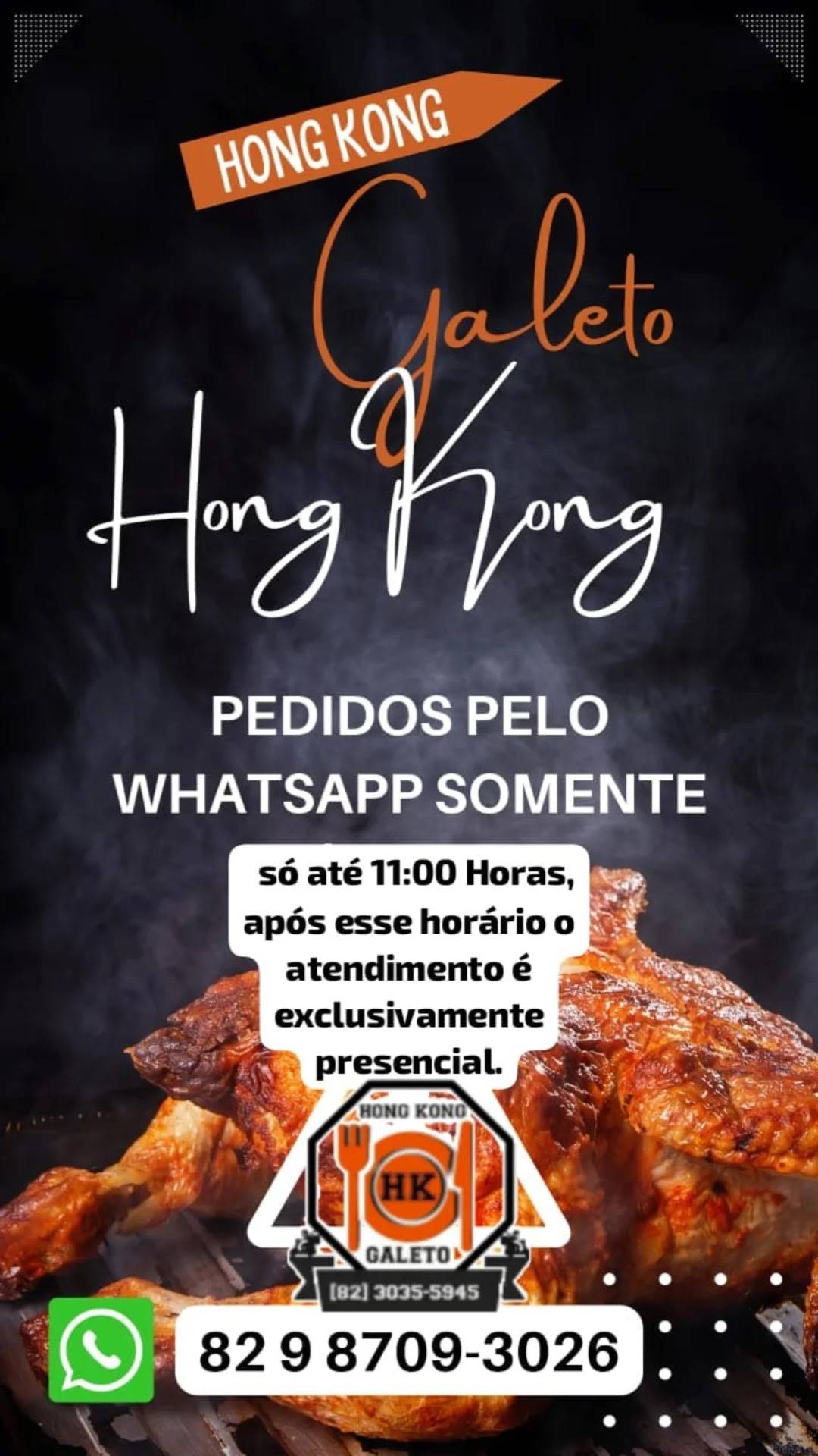 Galeto Hong Kong cardápio
