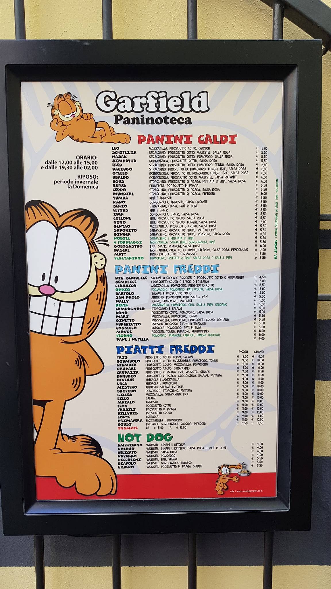 Menu di Garfield 