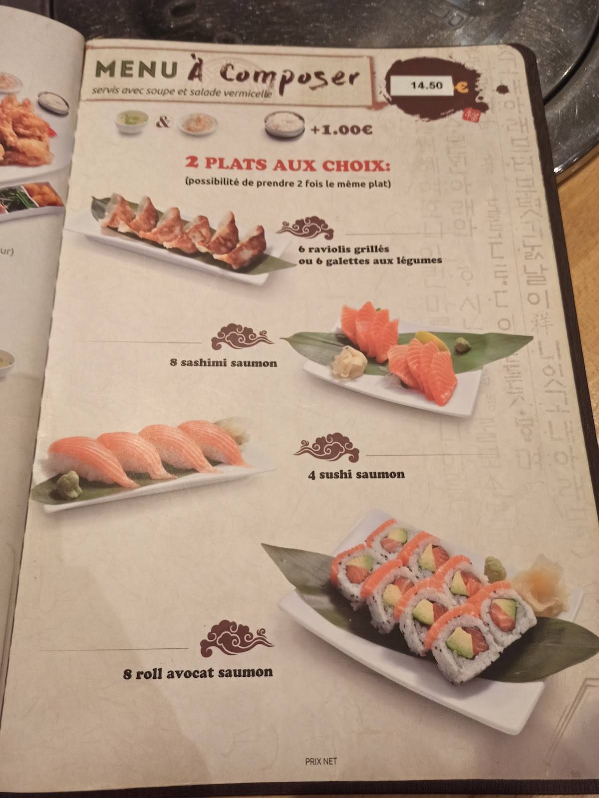 Menu de Gin'ro
