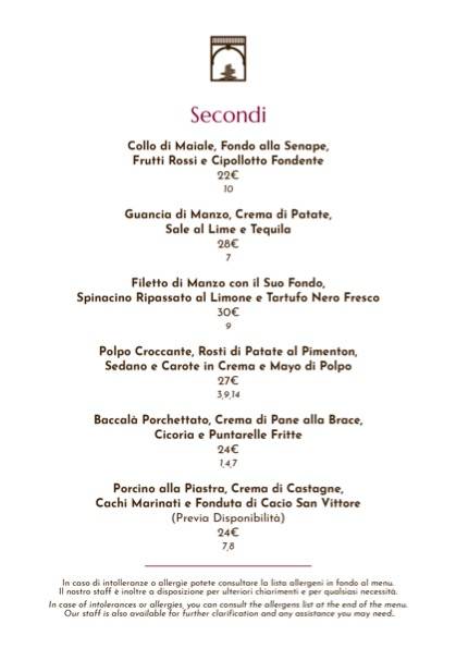 Menu di Giulia Restaurant 