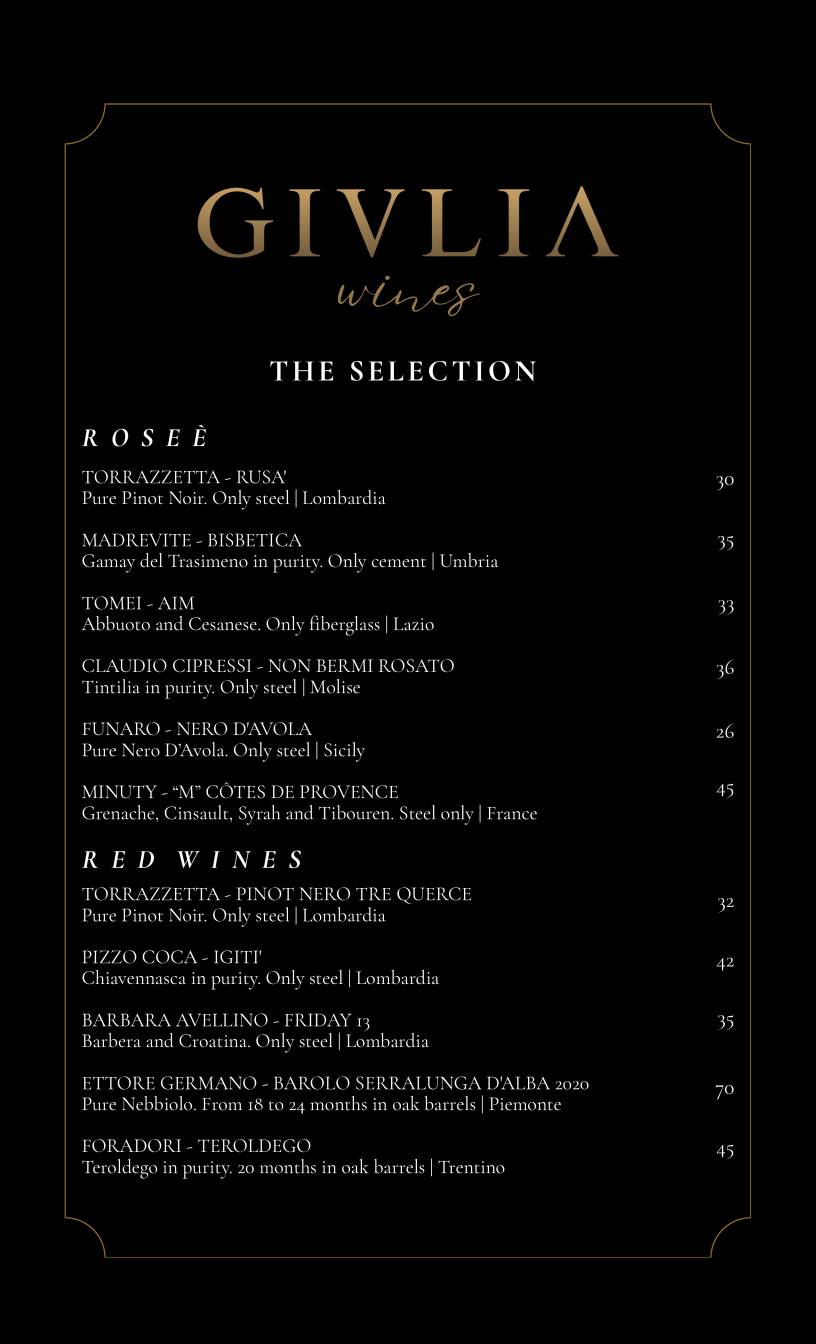 Menu di Giulia Restaurant 