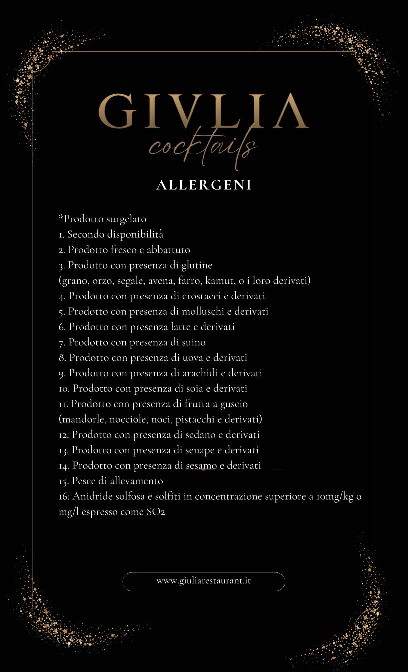 Menu di Giulia Restaurant 