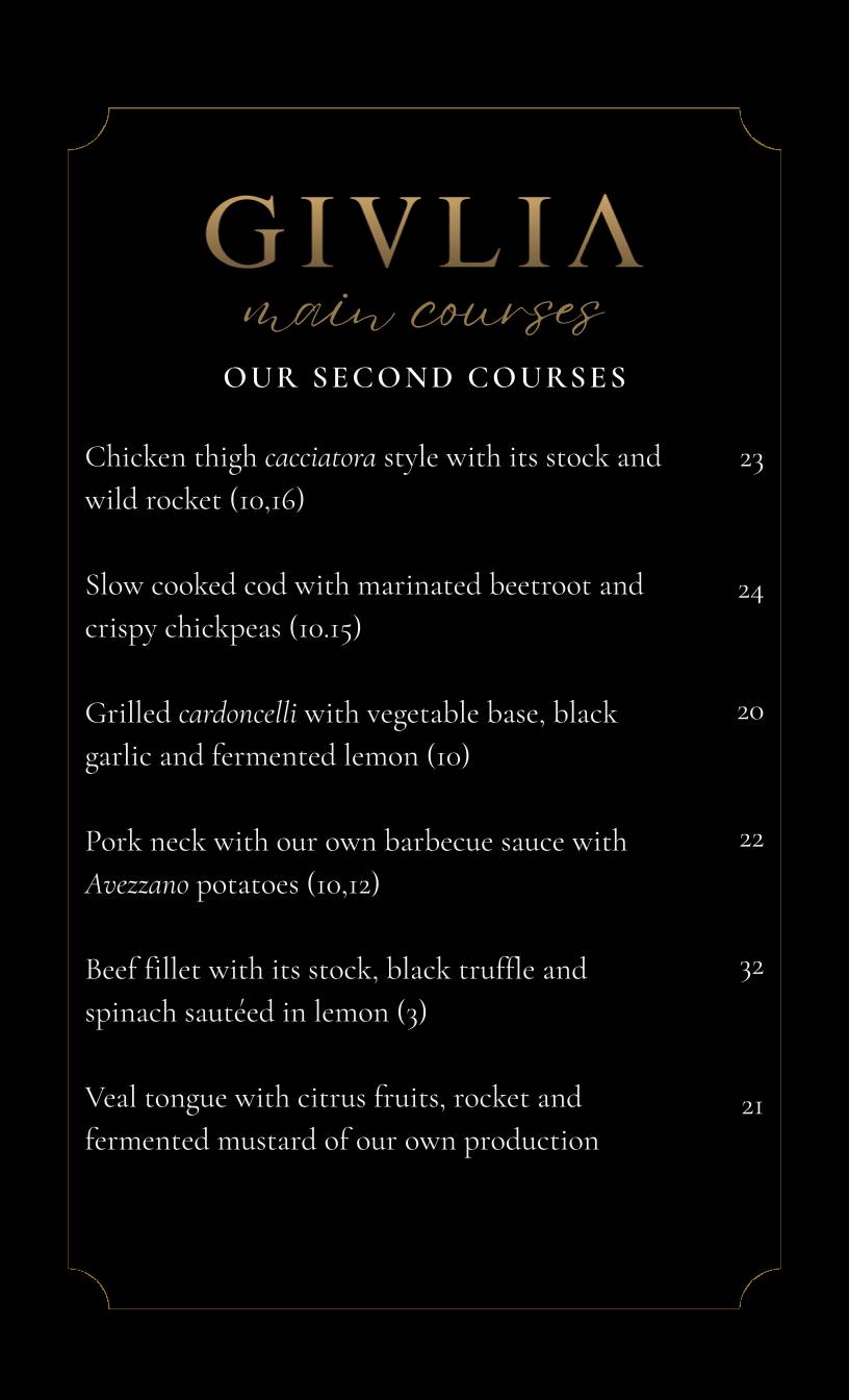 Menu di Giulia Restaurant 