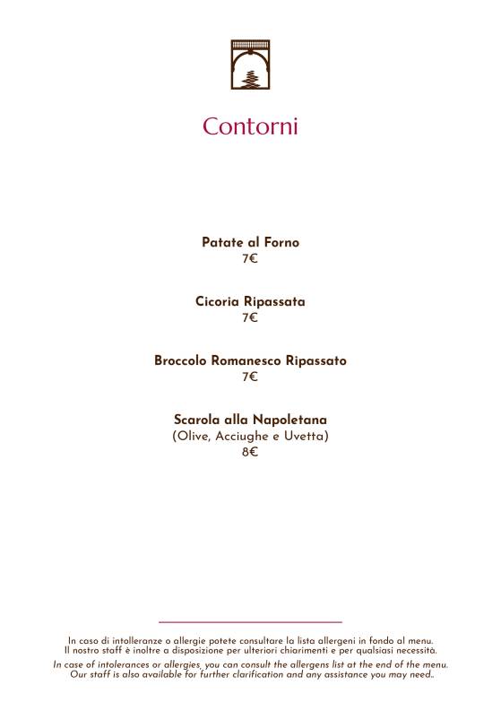 Menu di Giulia Restaurant 