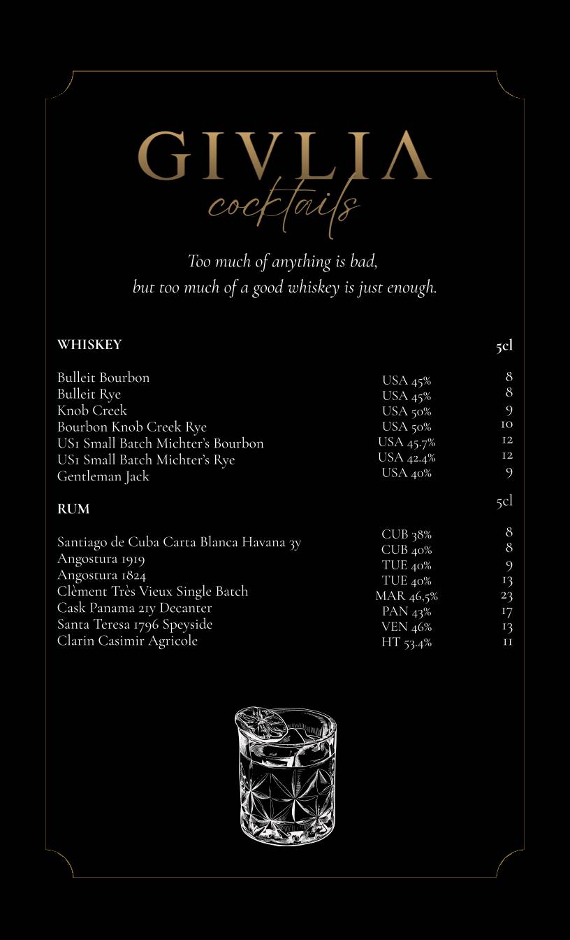 Menu di Giulia Restaurant 