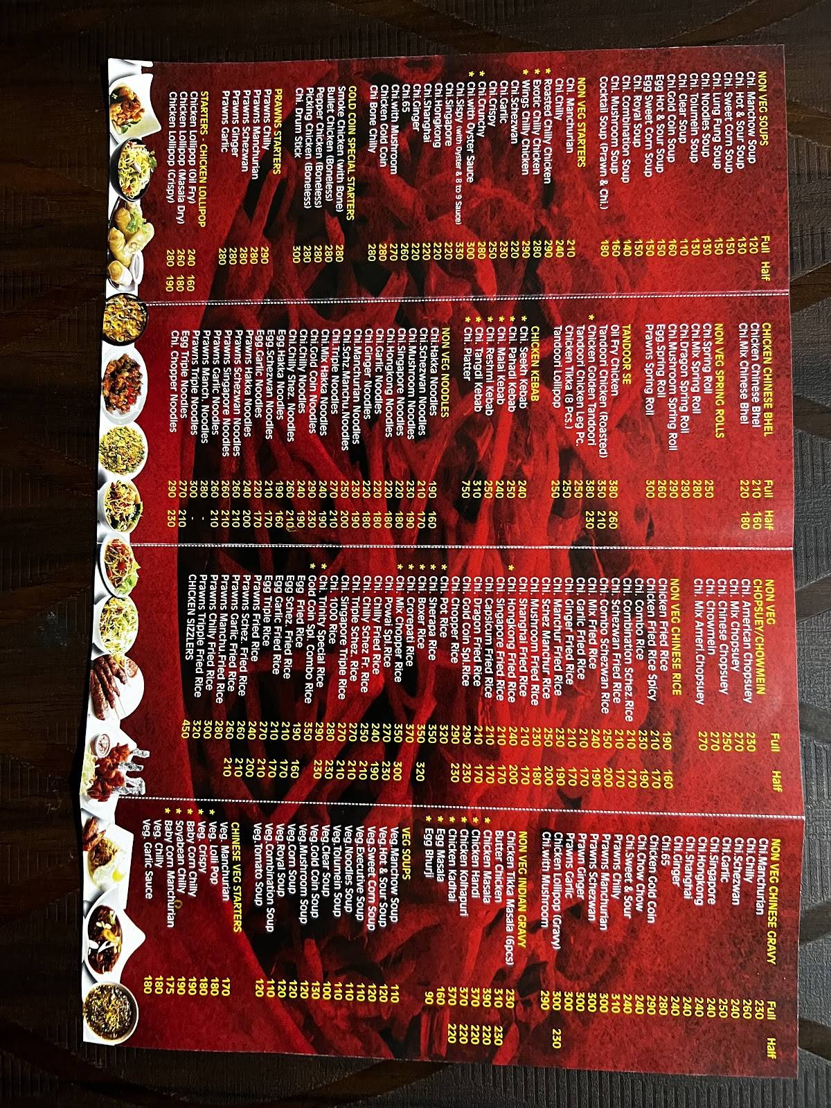 Gold Coin Chinese Point menu