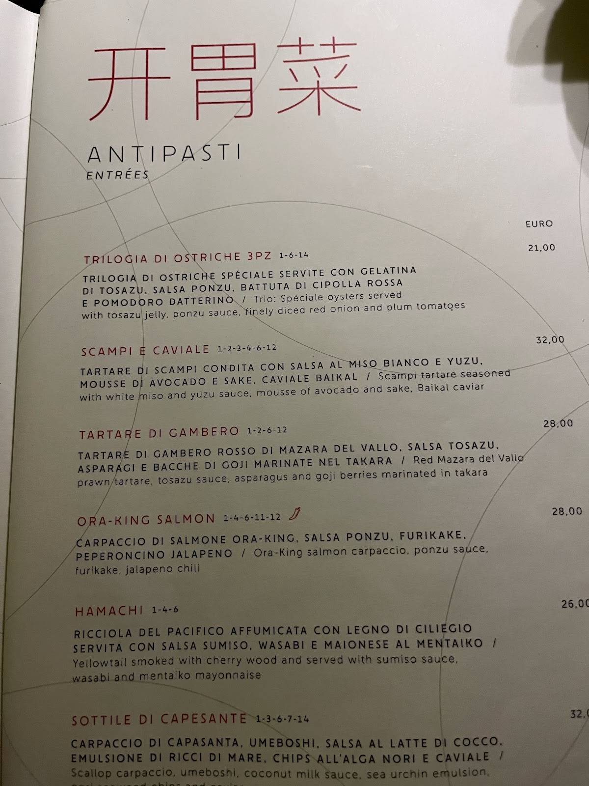 Menu di Gong Oriental Attitude 