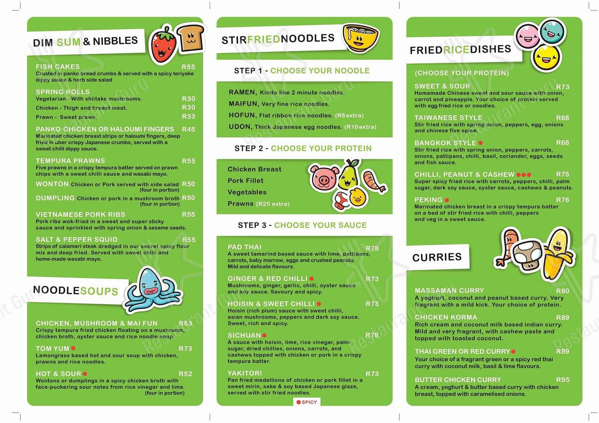 Menu at Gounden's Restaurant & Take Away, Durban