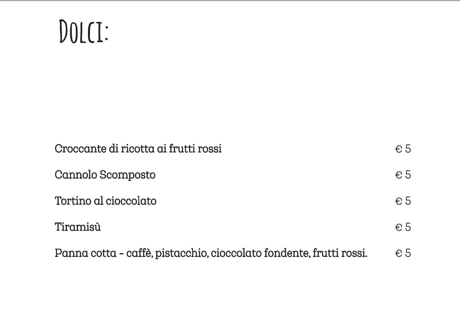 Menu di Graal 