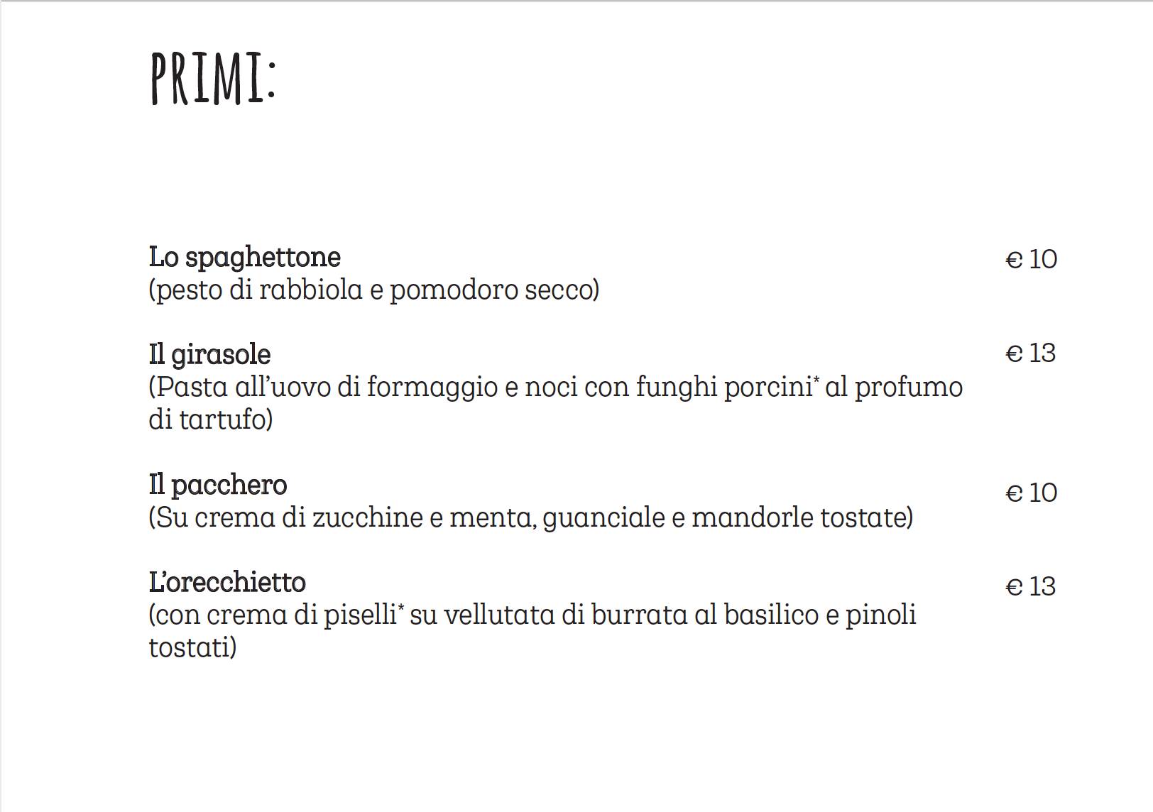 Menu di Graal 