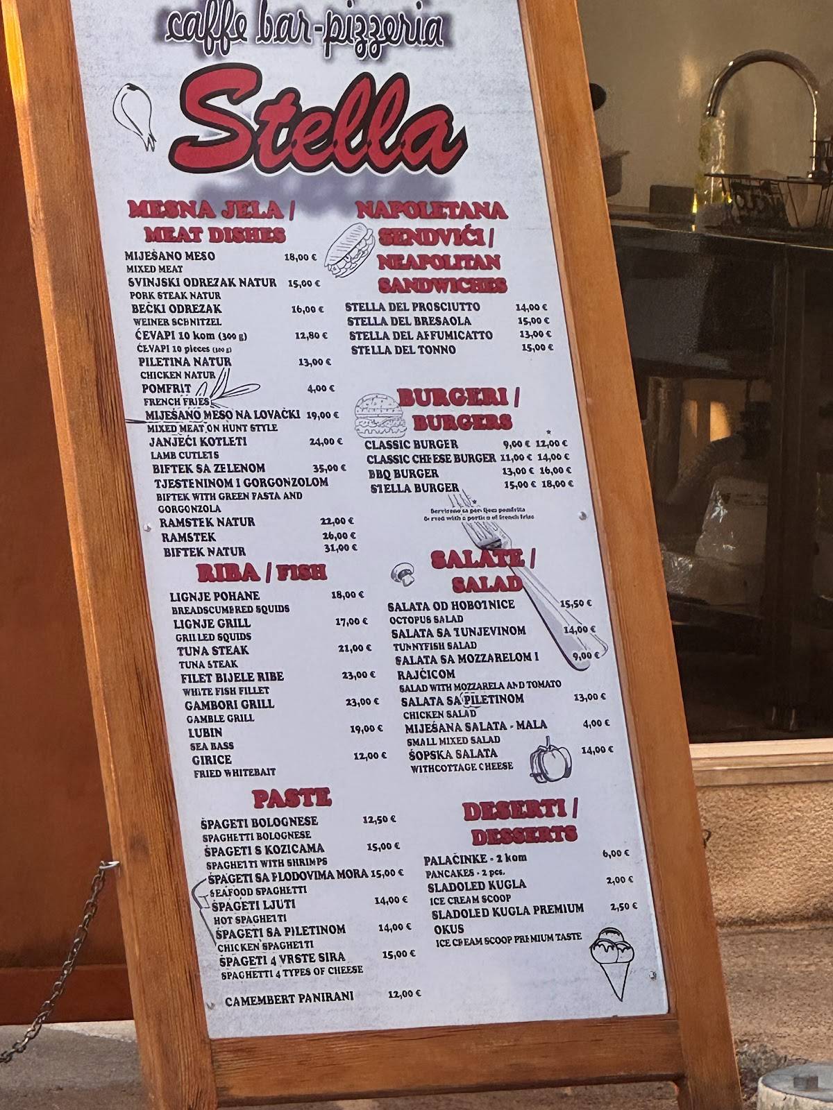 Menu di Stella 