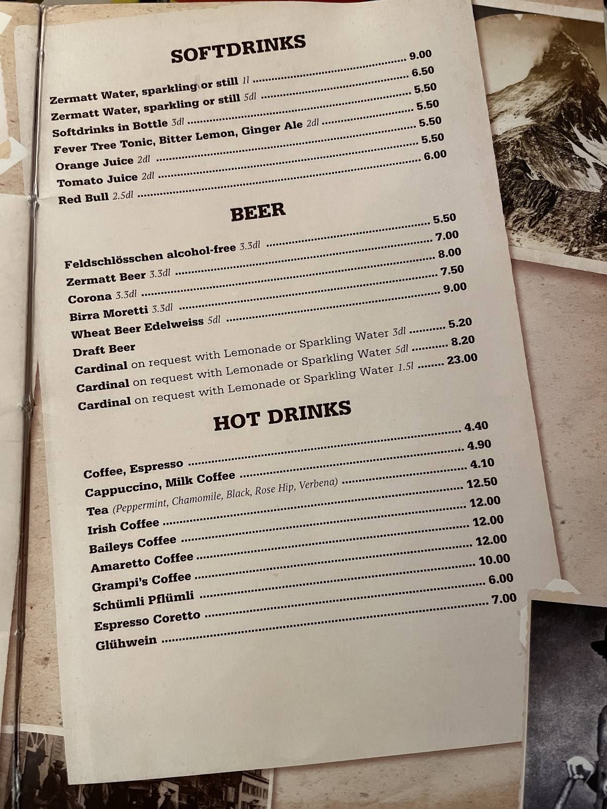 Menu di Grampi’s Bar & Restaurant 