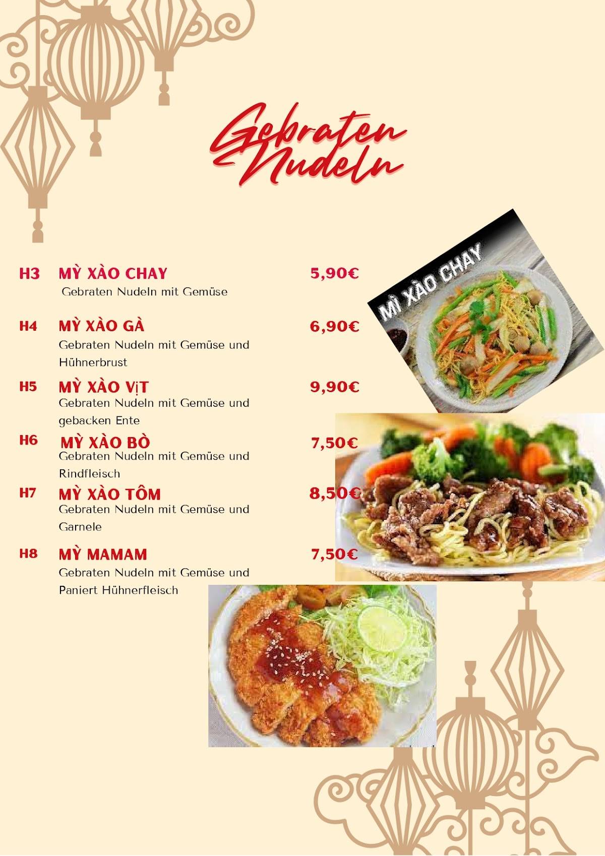 Menu at MAMAM - asian fast cuisine restaurant, Großkrotzenburg