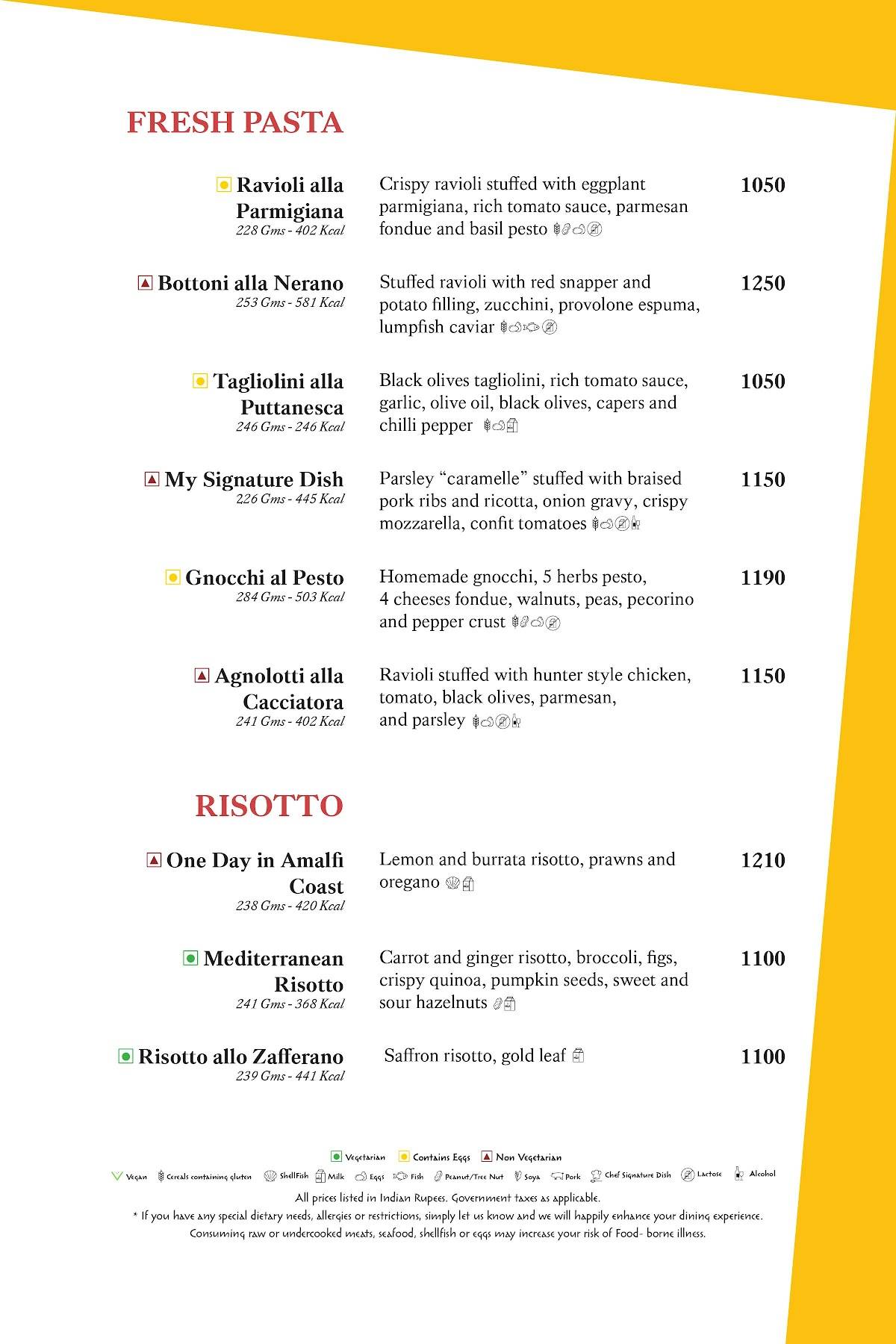Prego menu