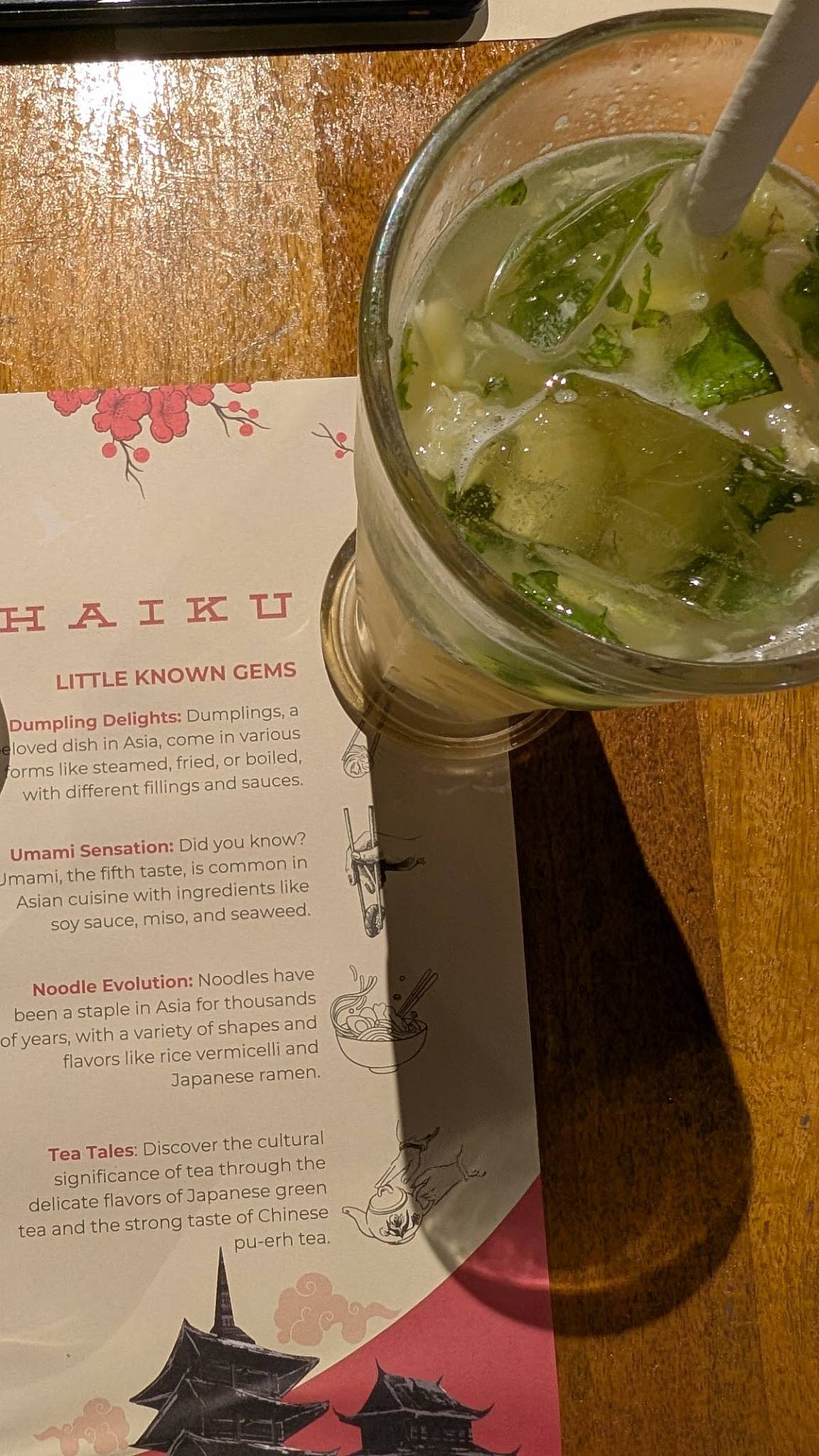 HAIKU, The Asian Kitchen menu