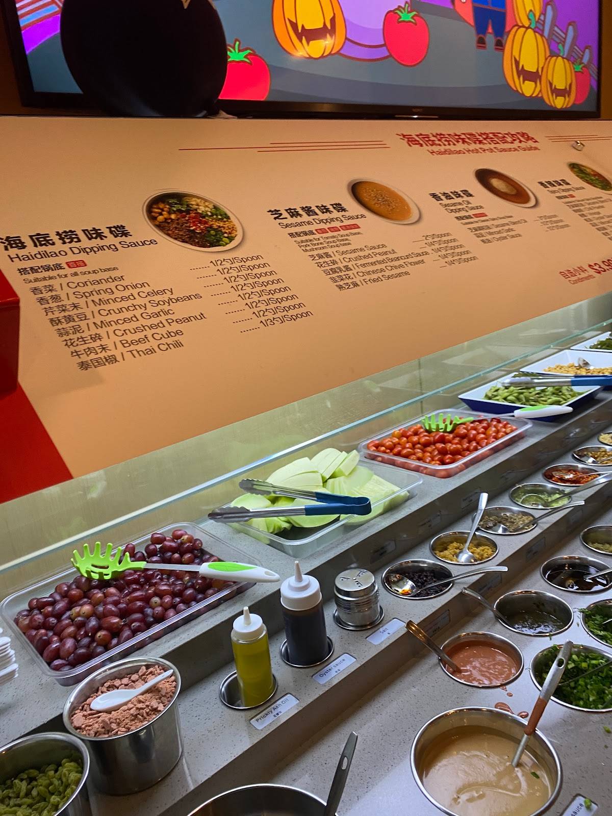 Menu au Haidilao Hot Pot Scarborough restaurant, Toronto