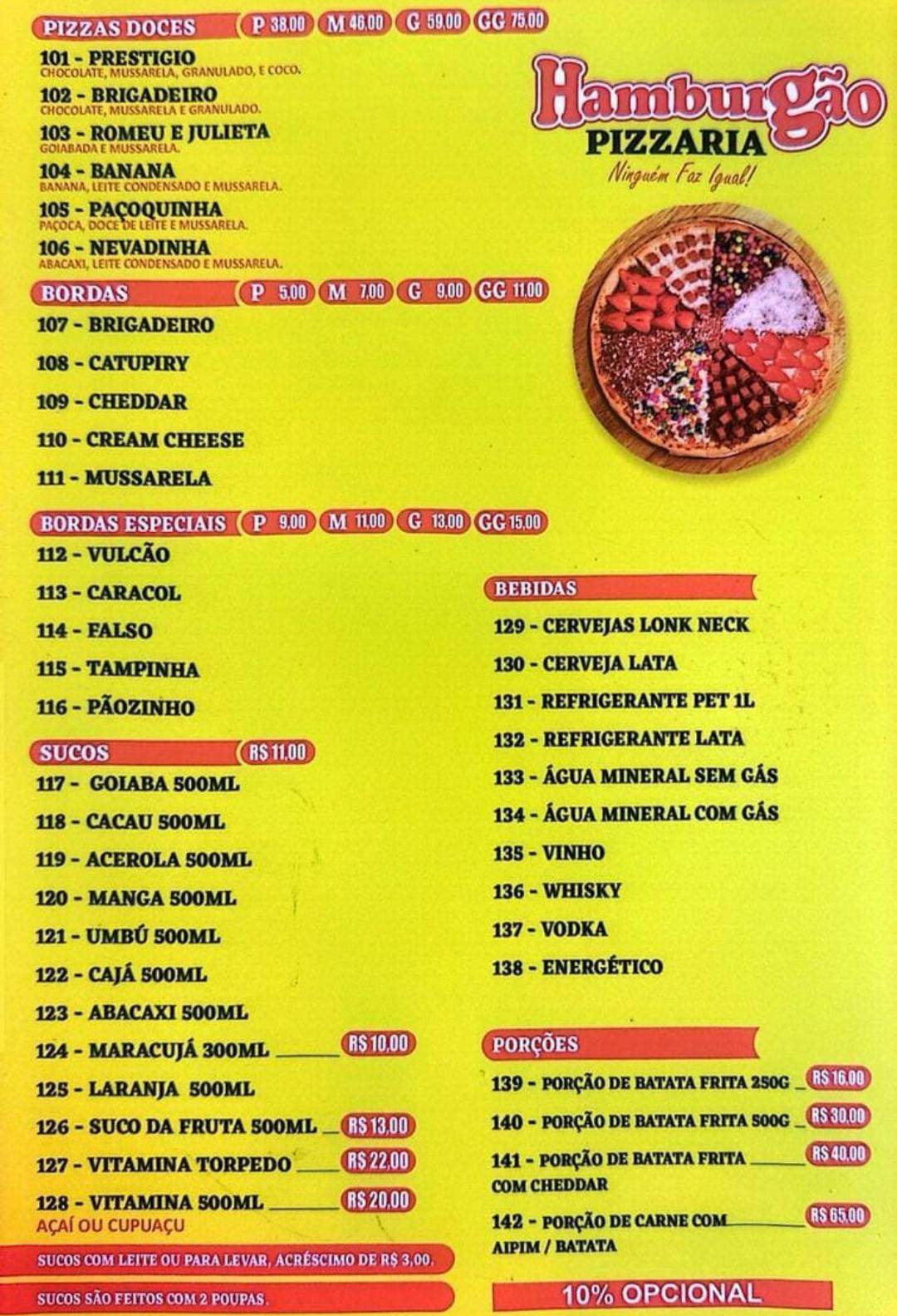 Hamburgão Eunápolis Rede Farias Gourmet e Tradicional Pizzaria Açai cardápio