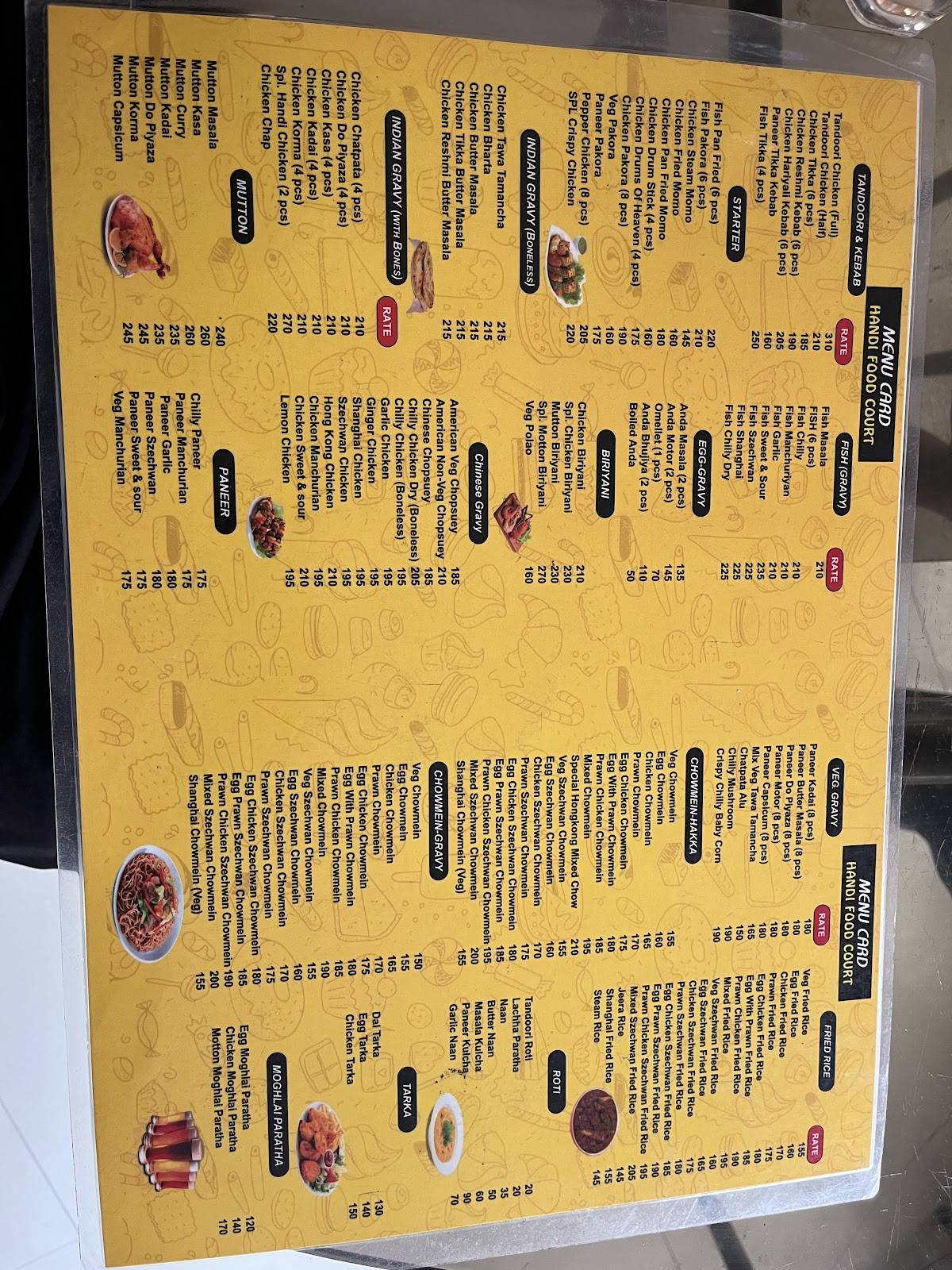 Handi Food Court menu