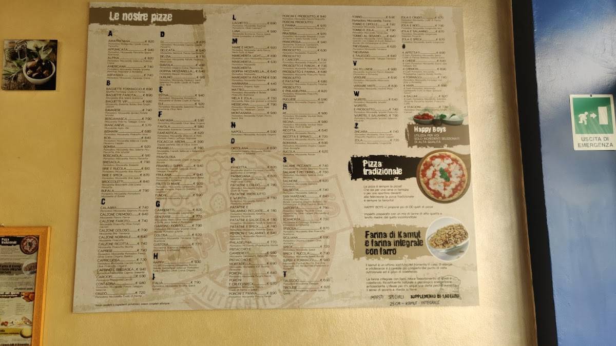 Menu di Happy Boys 