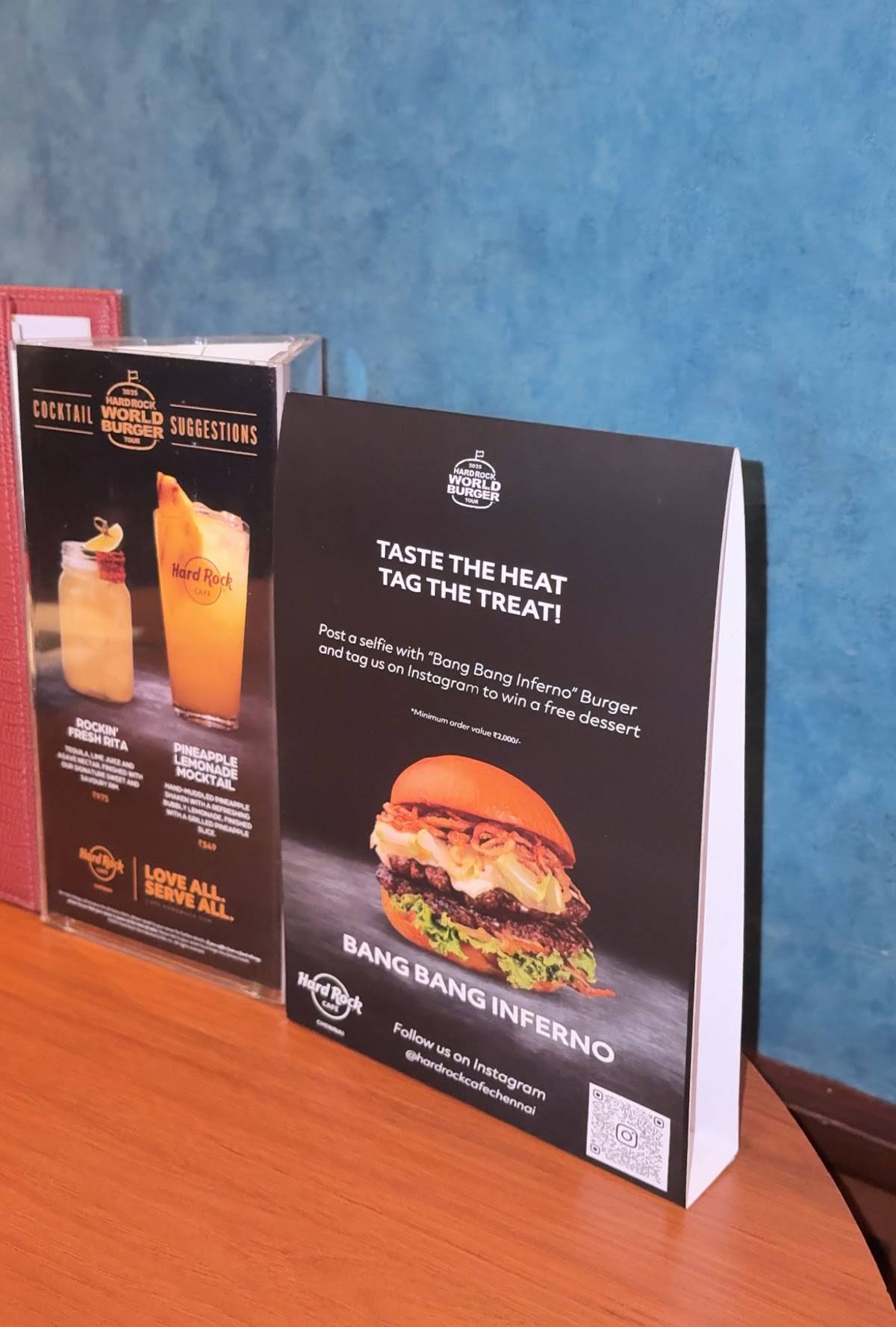 Hard Rock Cafe Chennai menu
