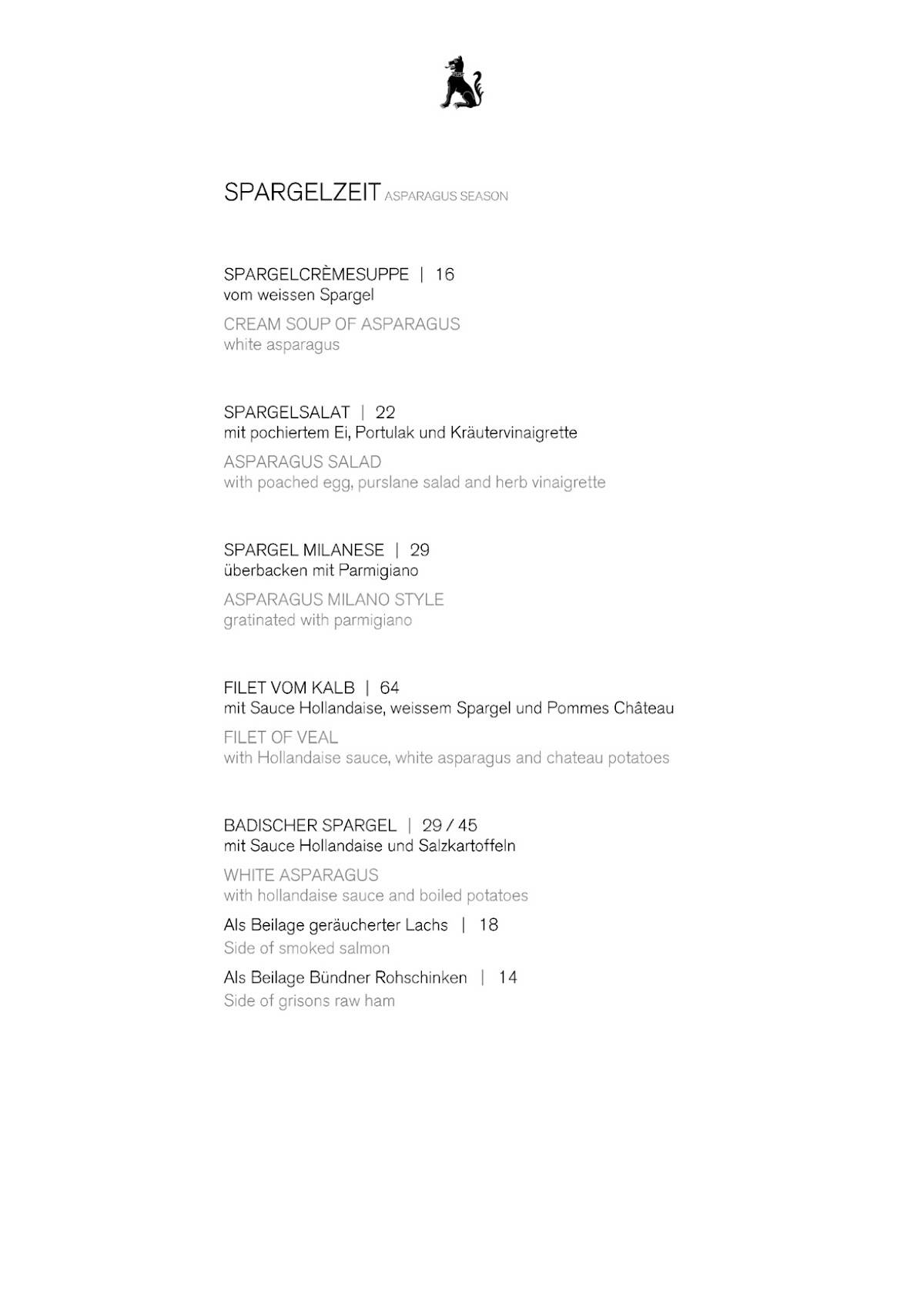 Menu di Haus zum Rüden