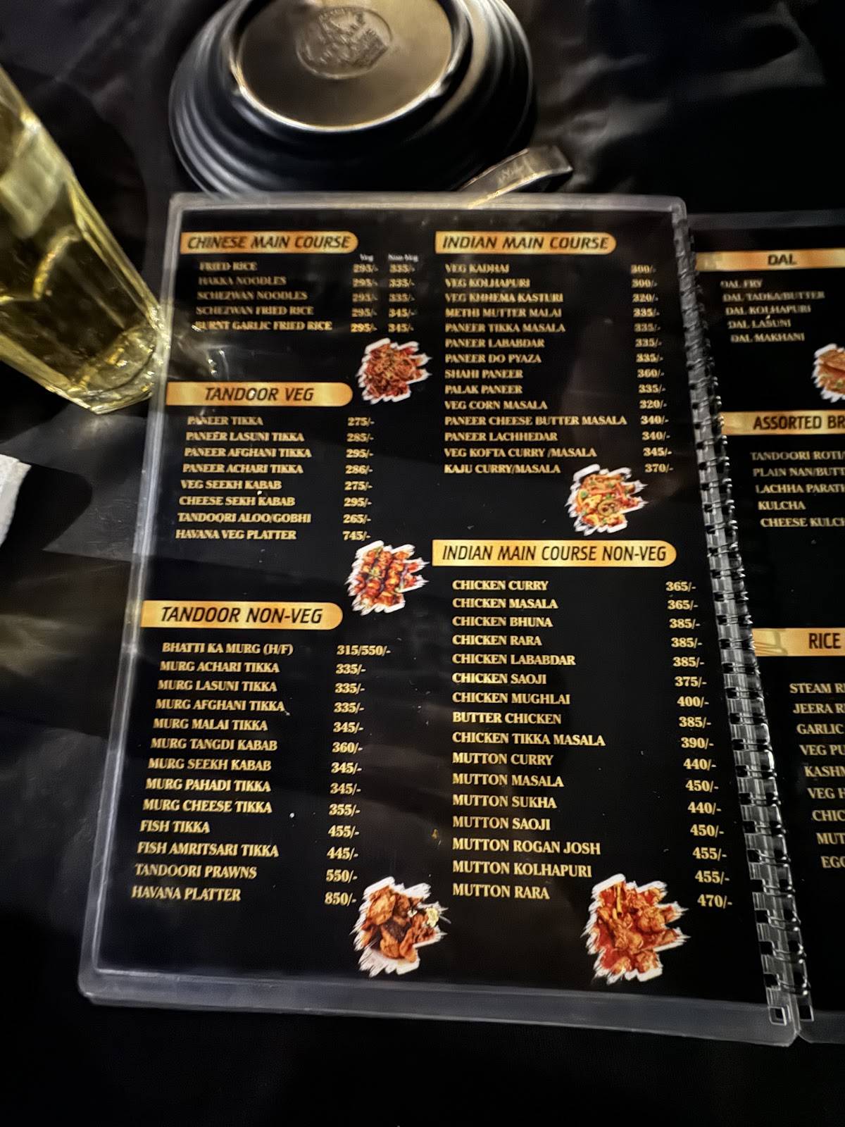 Havana Restro menu