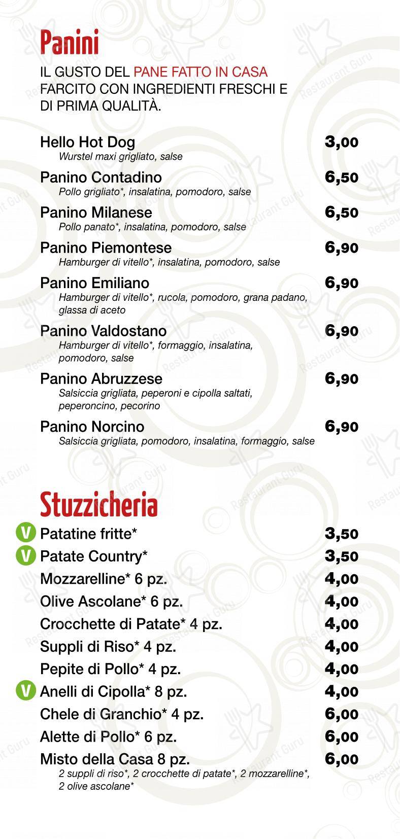 HelloPizza.it in Pescara - Menu
