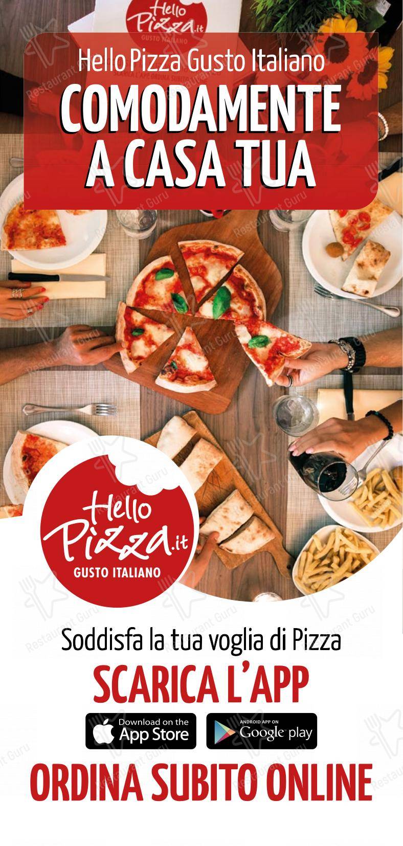 Menu per HelloPizza.it pizzeria