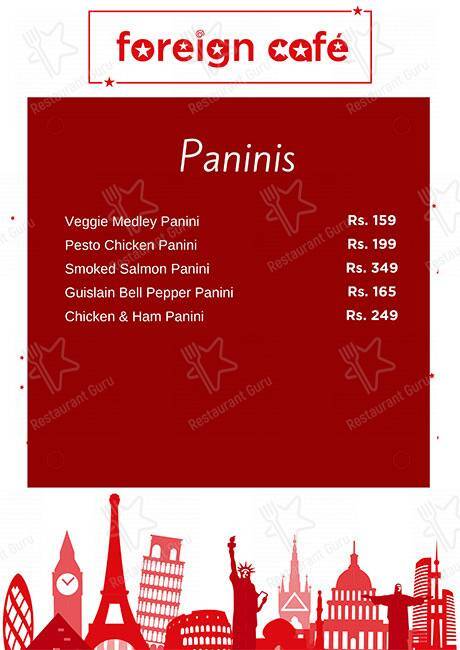 Foreign Café menu