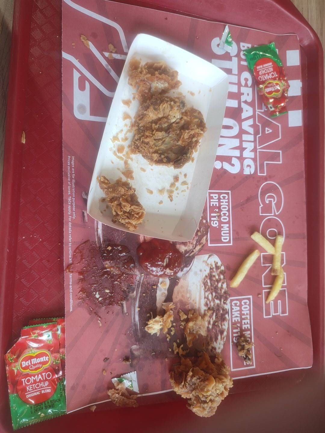 KFC menu