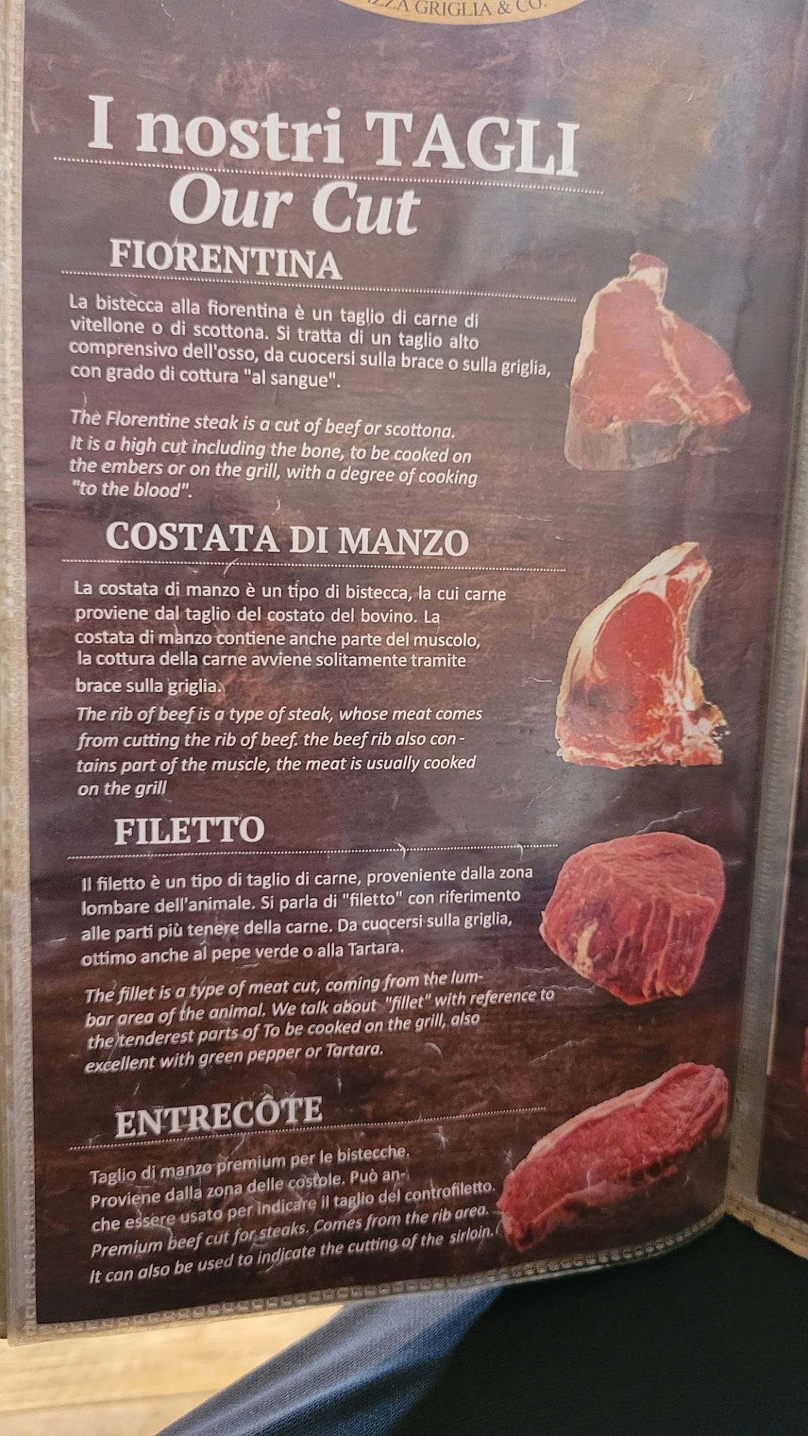 Menu di I Butteri 