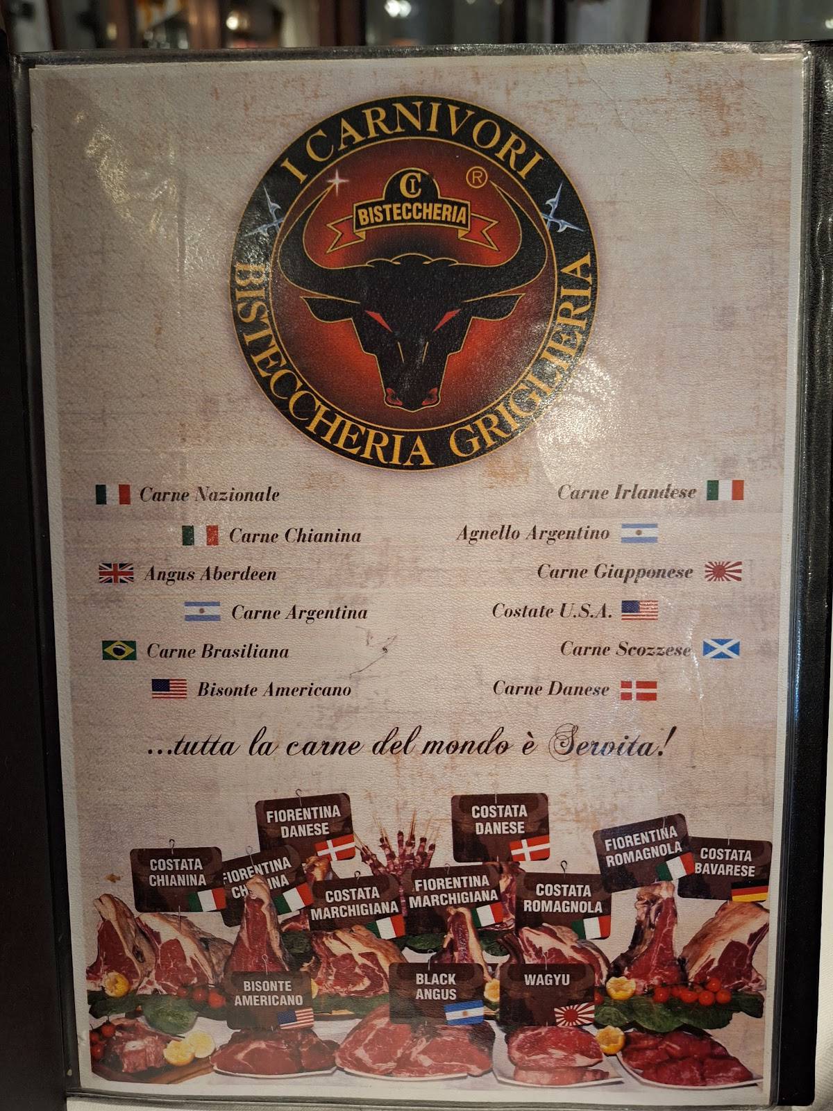 Menu de I Carnivori .
