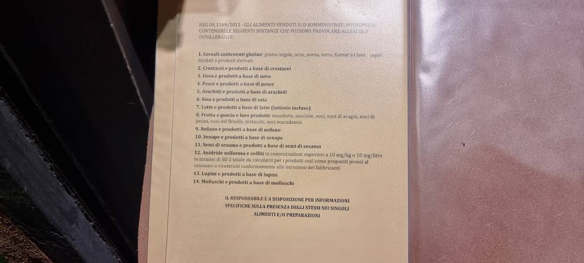 Menu di I Cuochi 