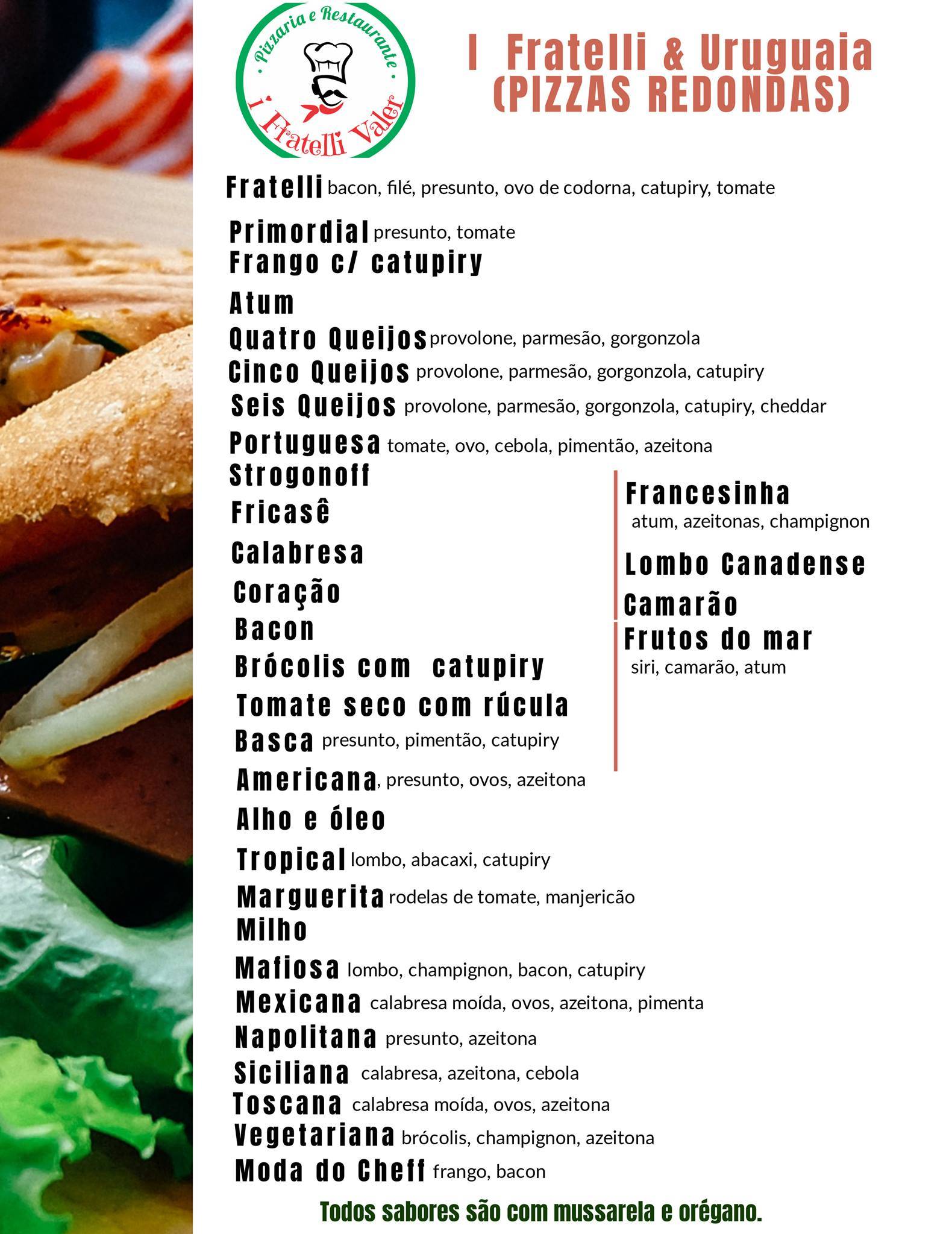 I Fratelli & Uruguaia cardápio