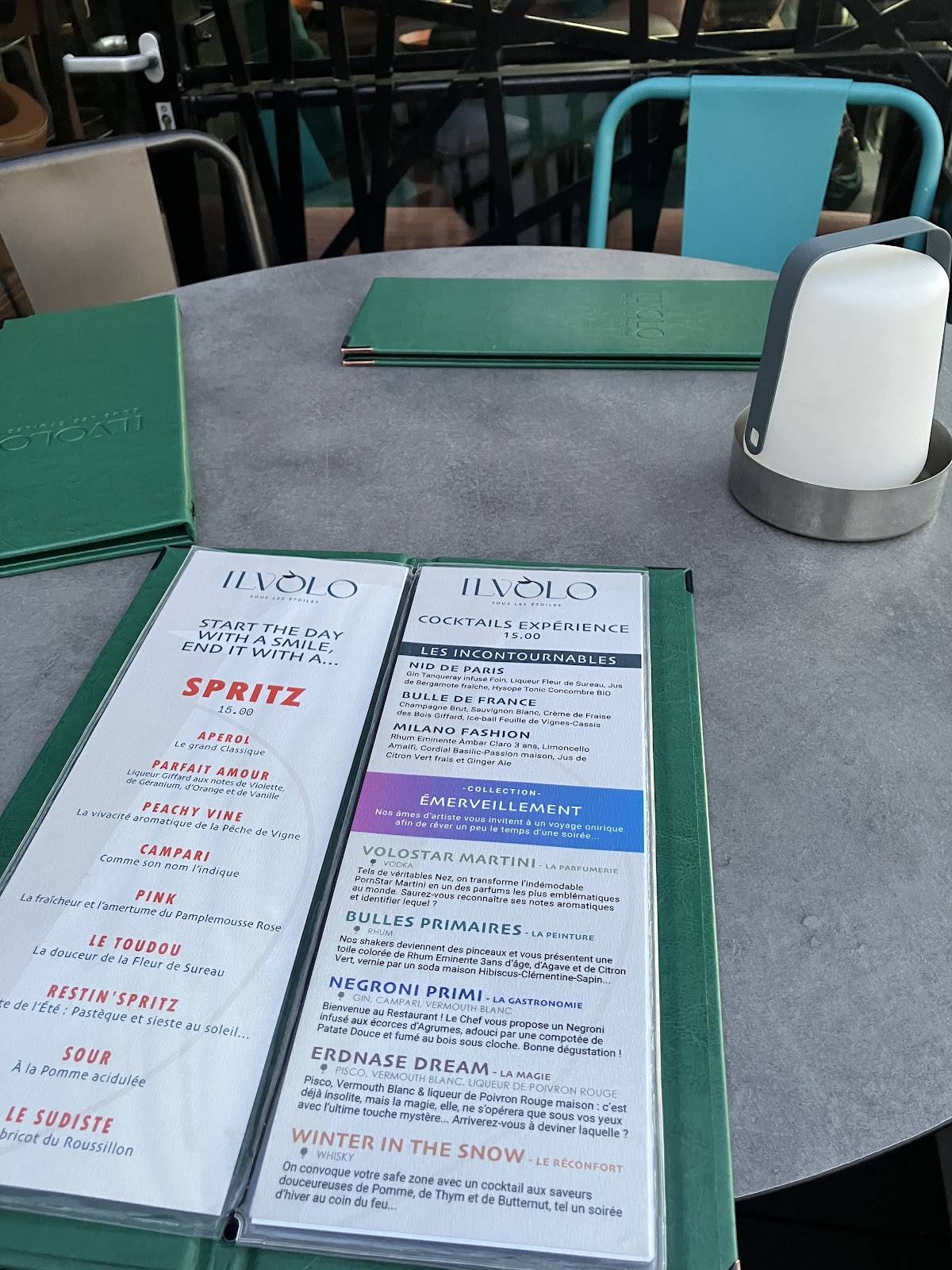 Menu de ILVOLO BAR ROOFTOP