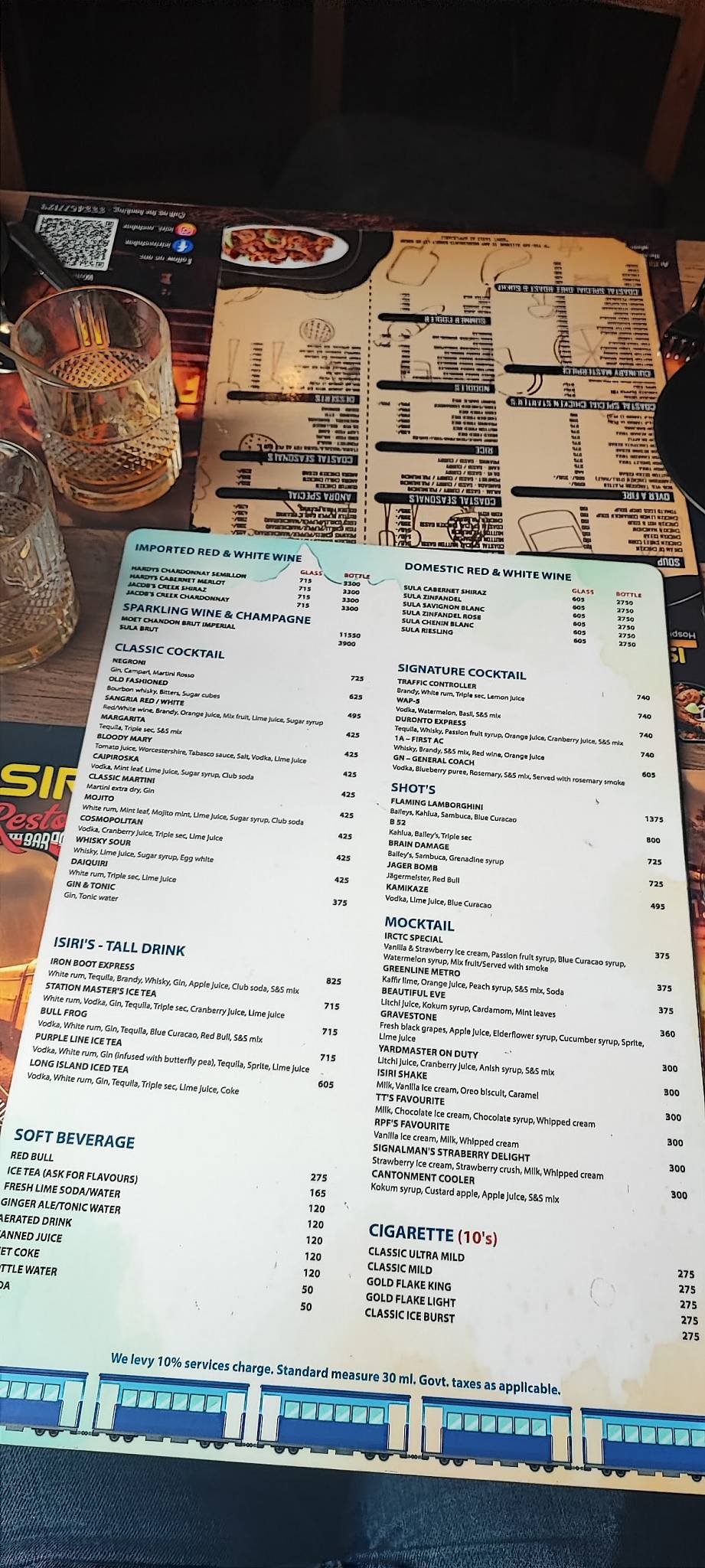 ISIRI Resto Bar - Theme Restaurant menu