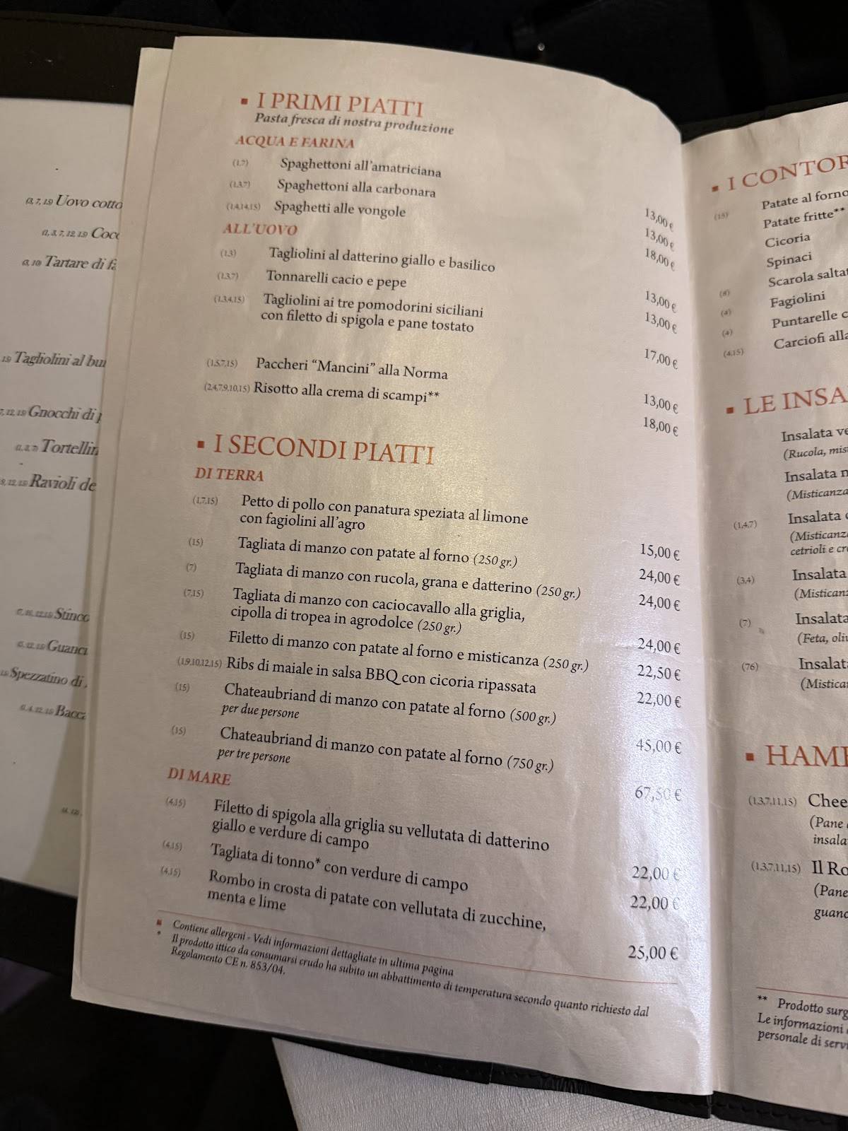 Menu di Il Datterino Giallo 