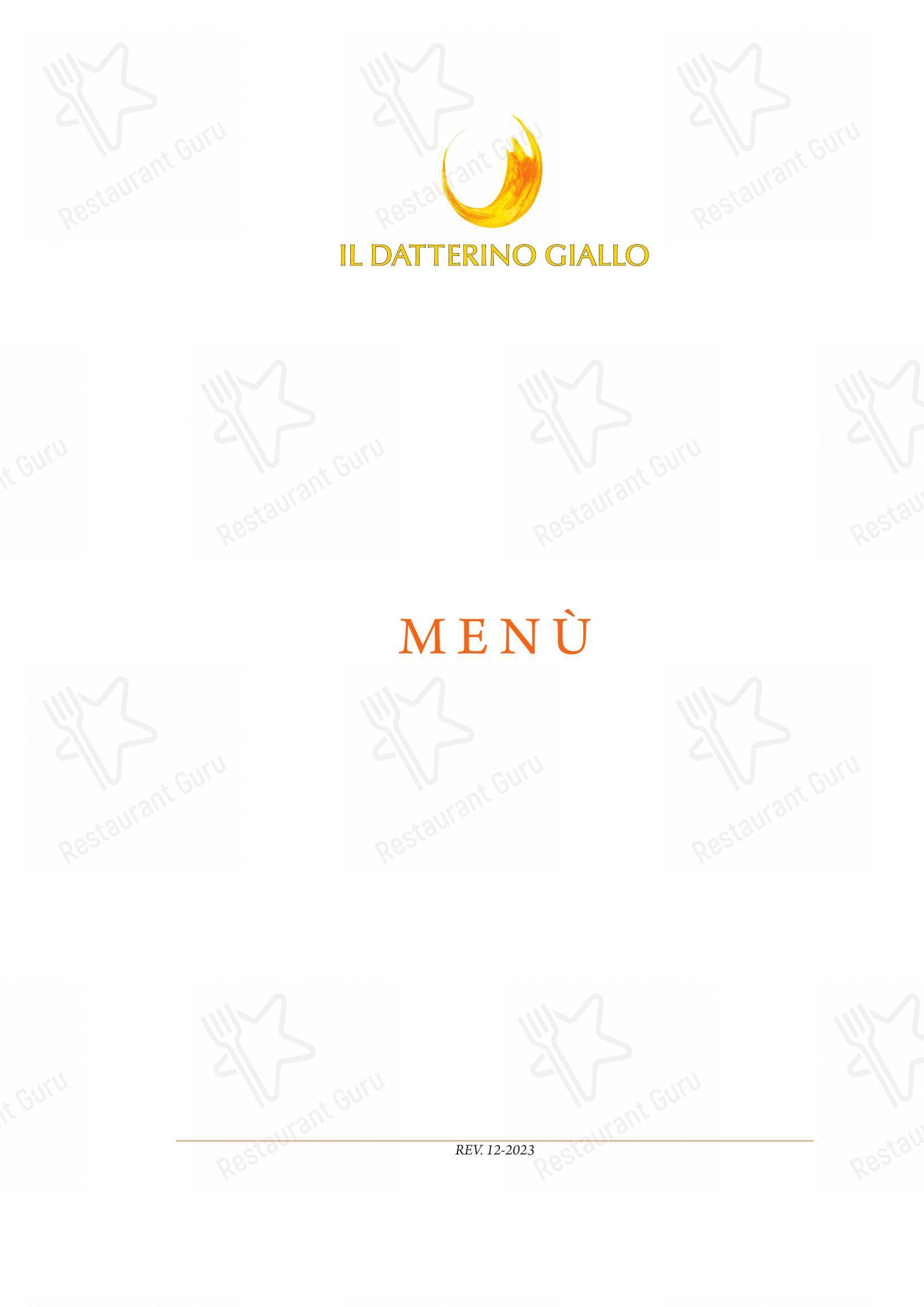 菜单 per Il Datterino Giallo in Roma