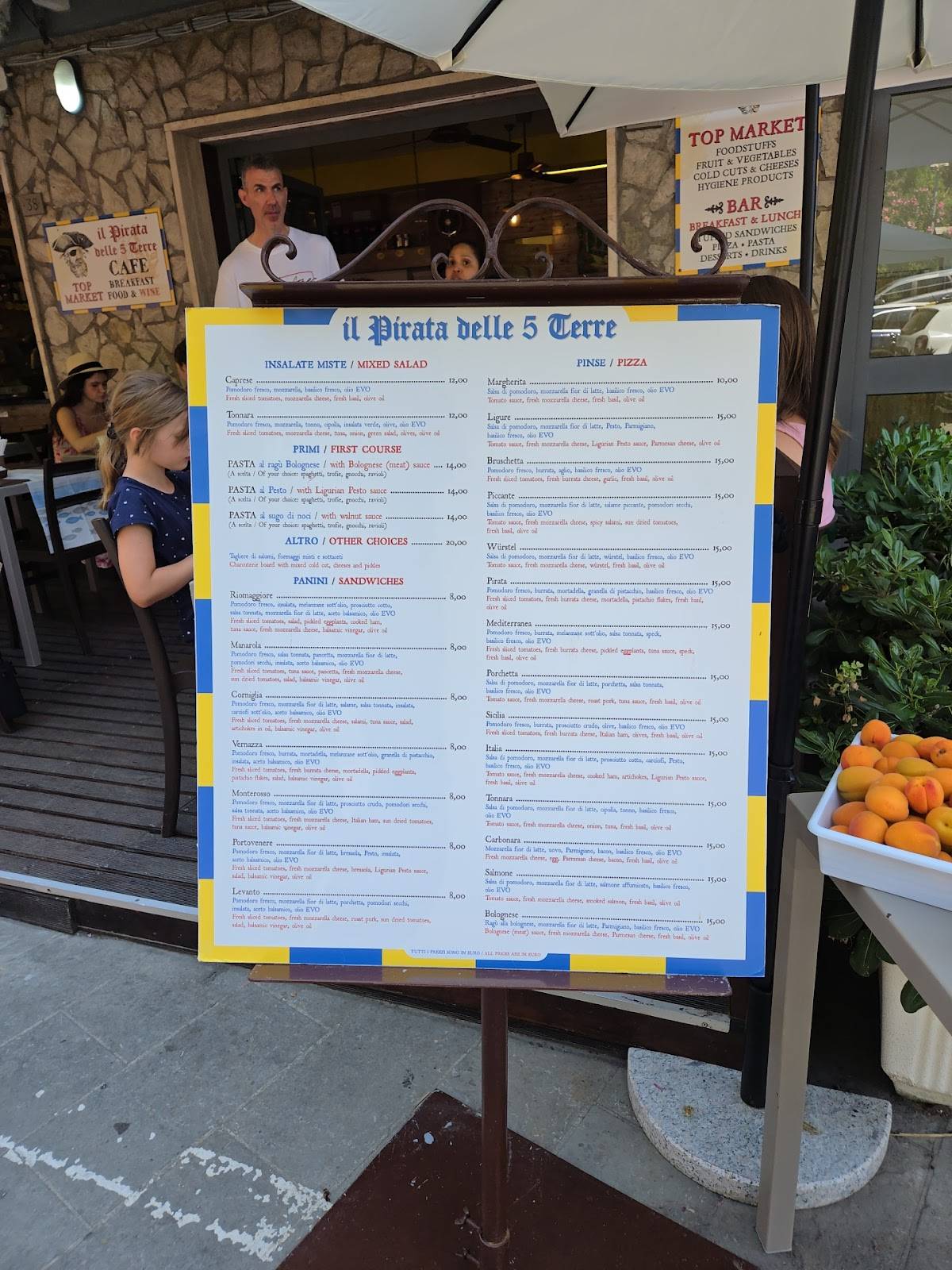 Menu di Il Pirata delle 5 Terre 