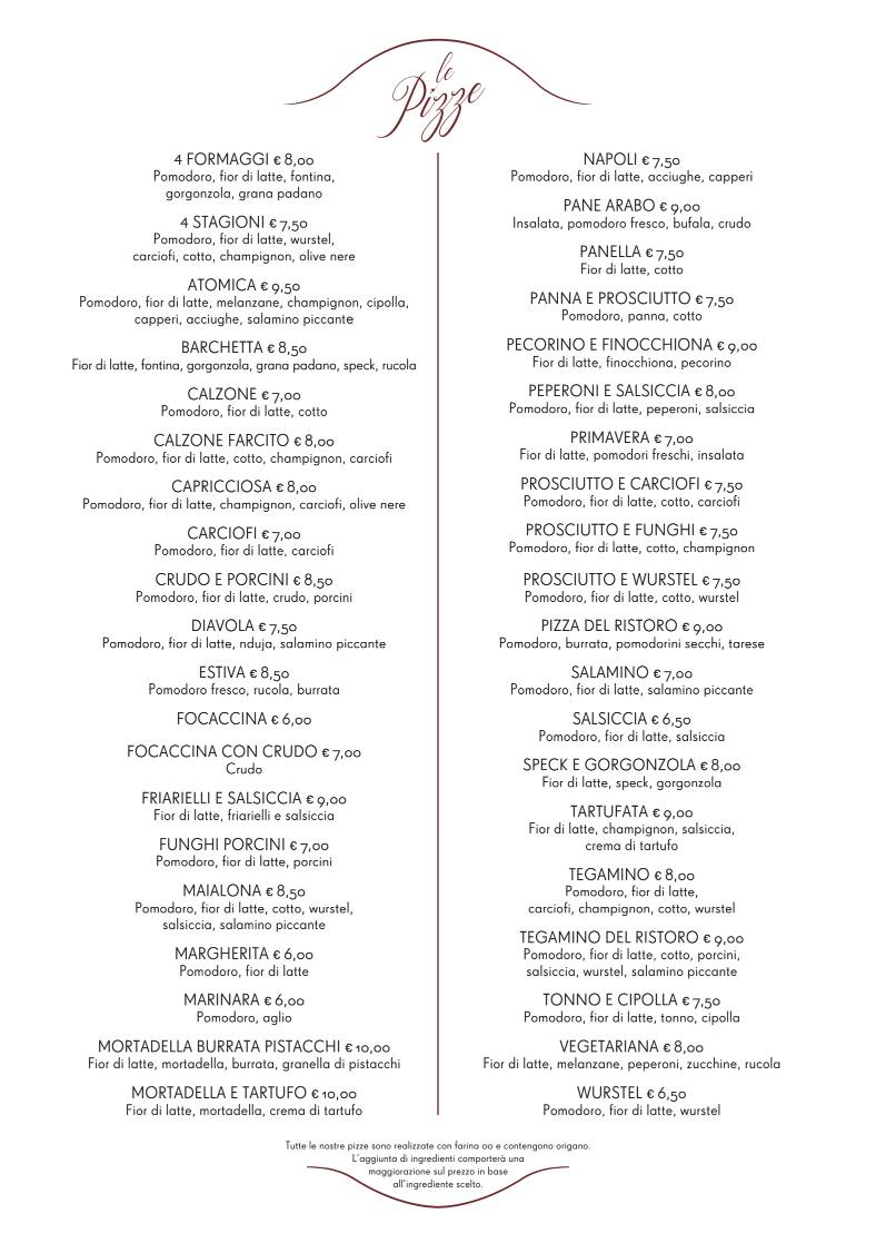 Menu di Il Ristoro di Cristiano Filippini