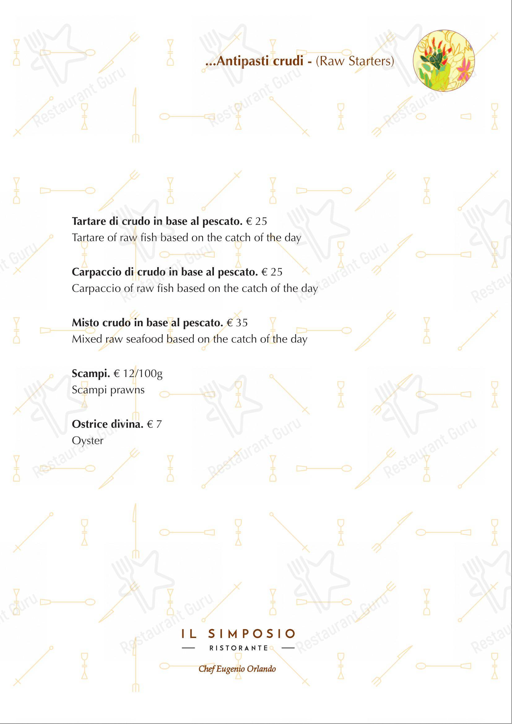 Menu bar per Il Simposio Ristorante Wine Bar Roma in Roma