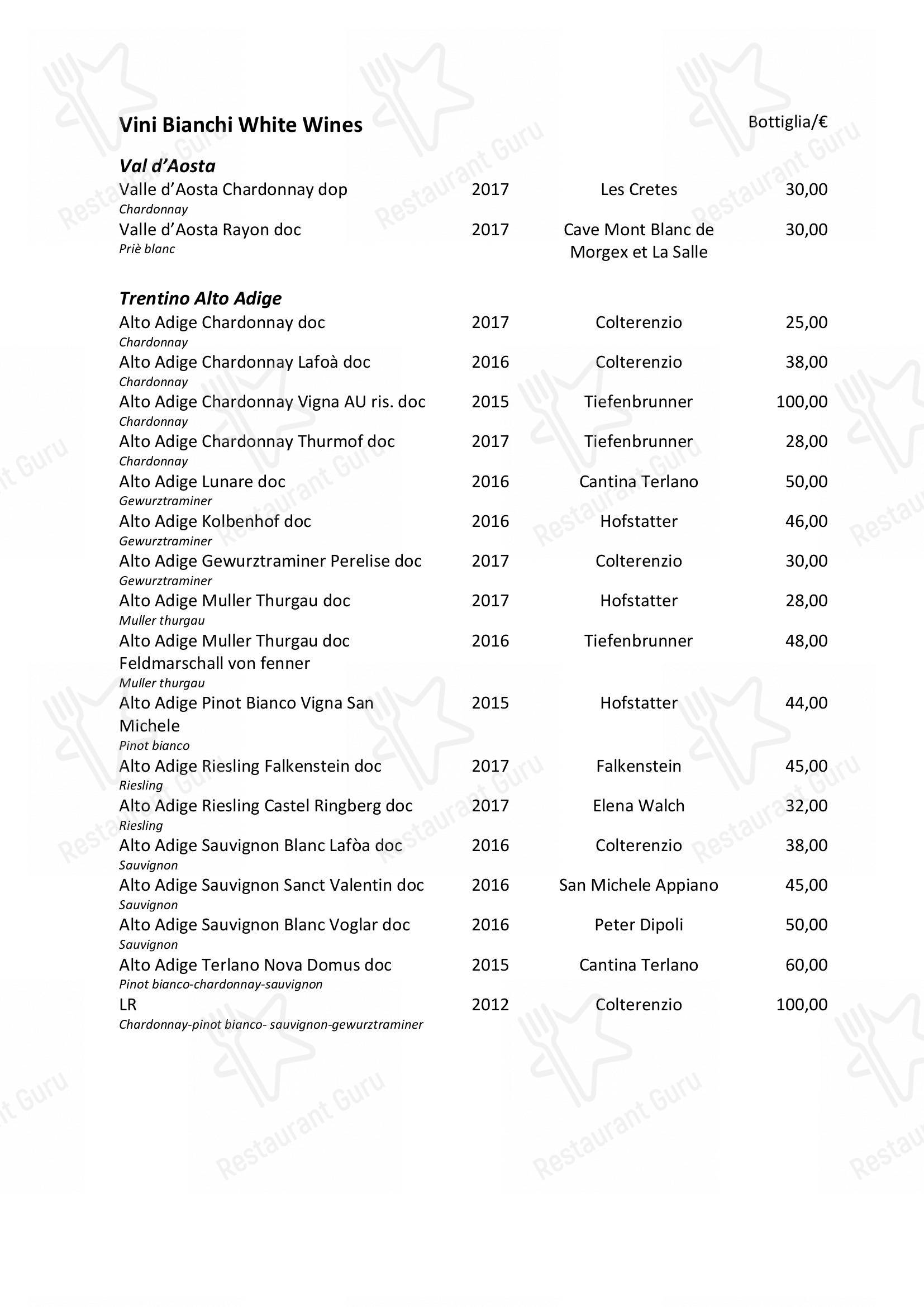 菜单 per Il Simposio Ristorante Wine Bar Roma ristorante