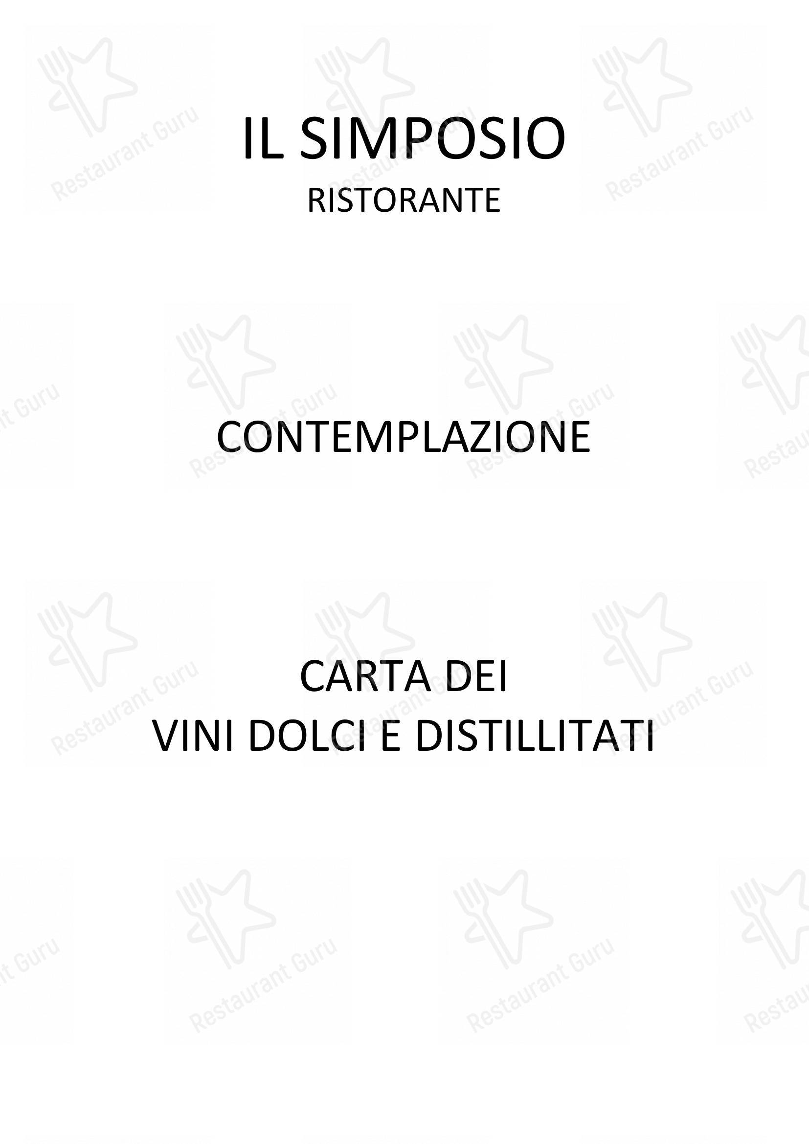 Основное меню per Il Simposio Ristorante Wine Bar Roma ristorante